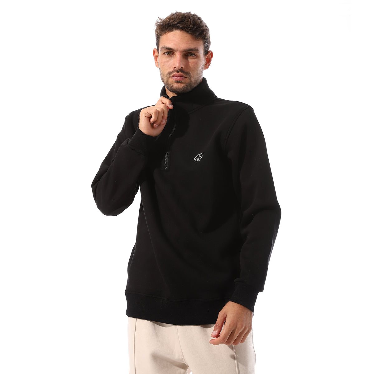 ACTIV STAND HALFZIP SWEATSHIRT - BLACK