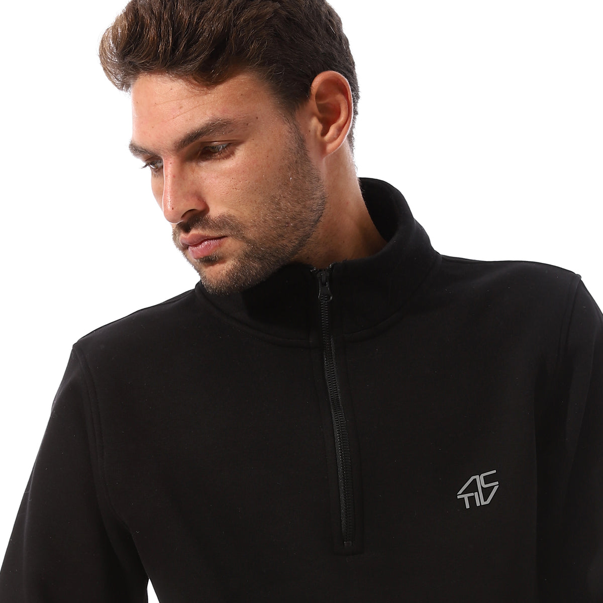 ACTIV STAND HALFZIP SWEATSHIRT - BLACK