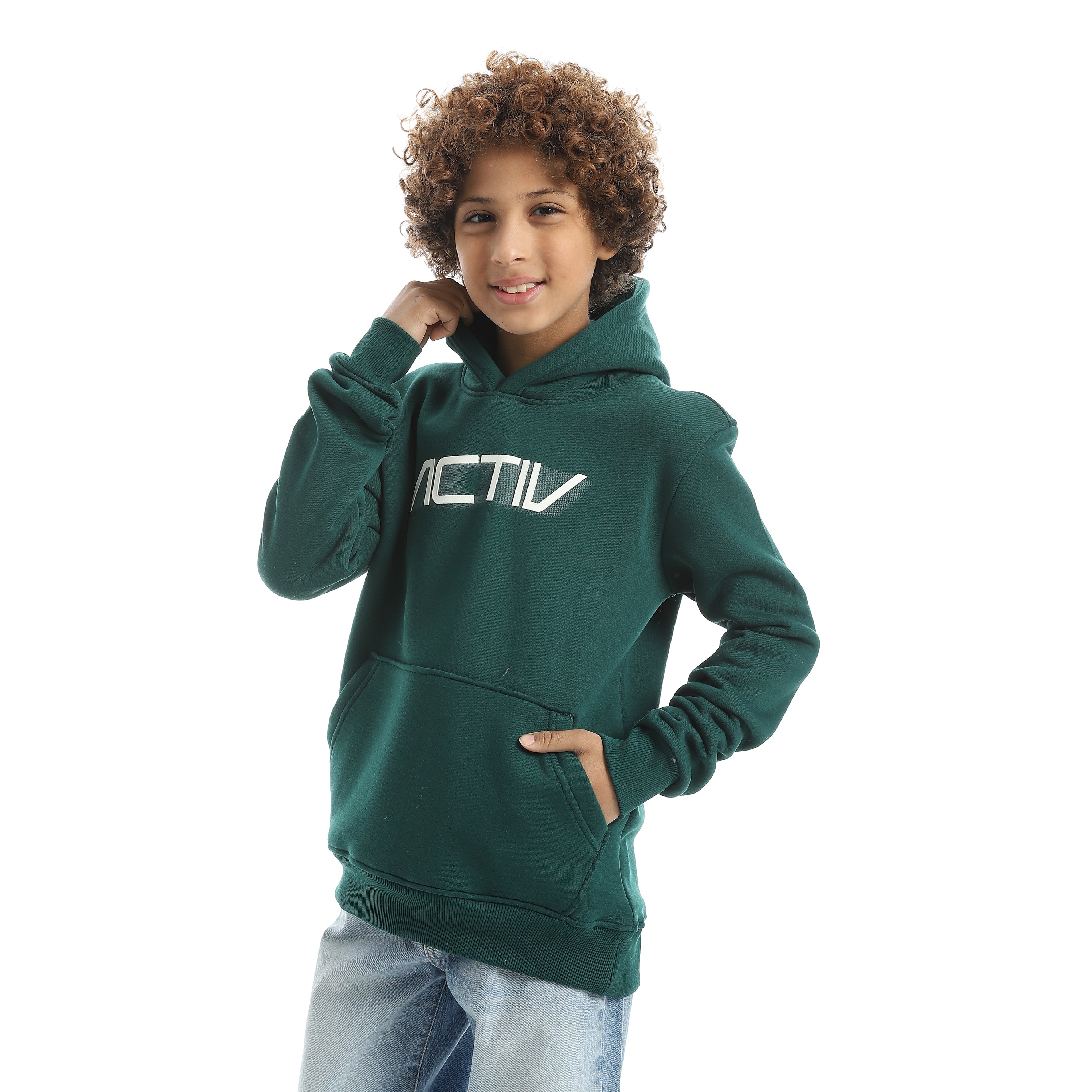 سويت شيرت اكتف اطفالي بزنط - زيتي