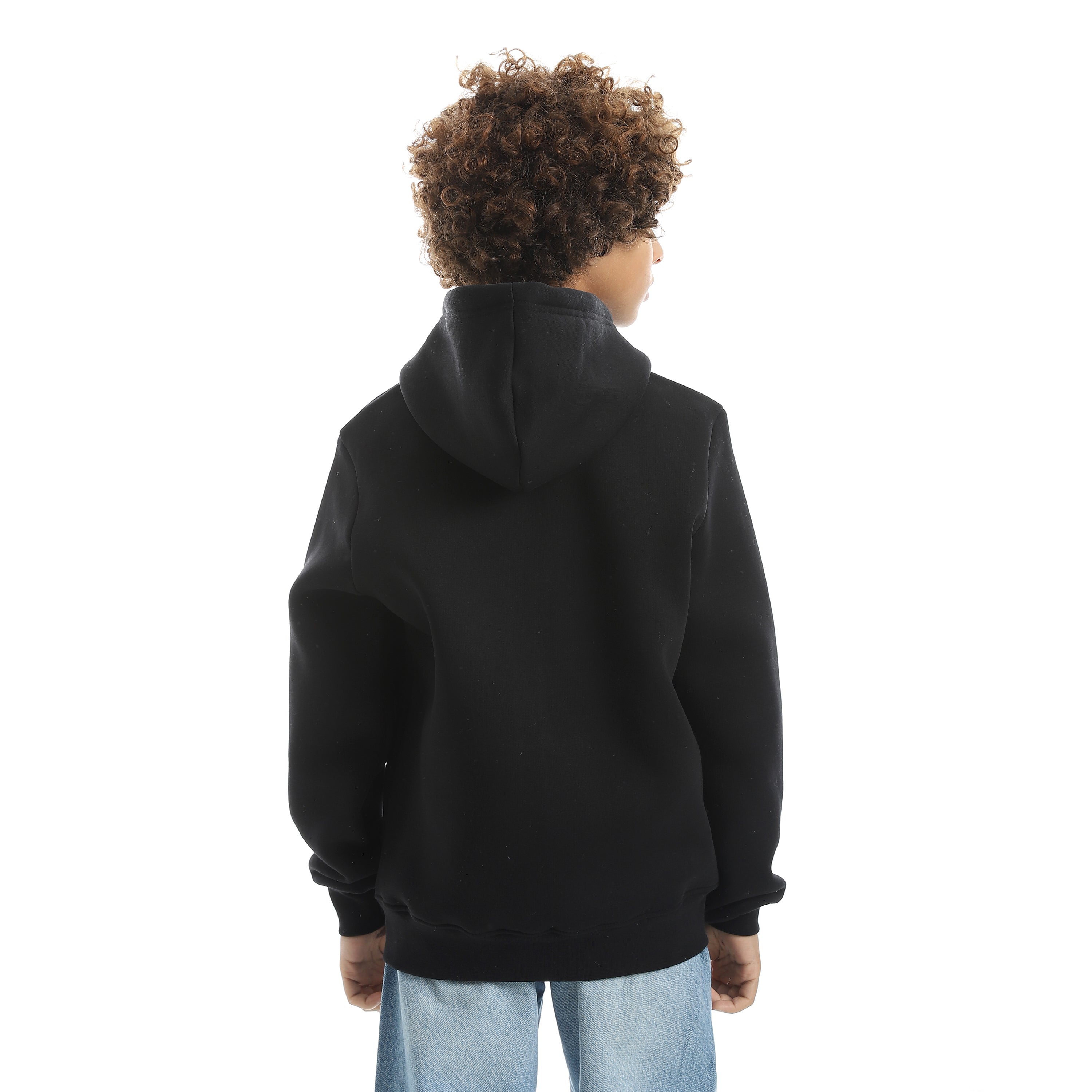 سويتشيرت اكتف سوستة كاملة بزنط - اسود