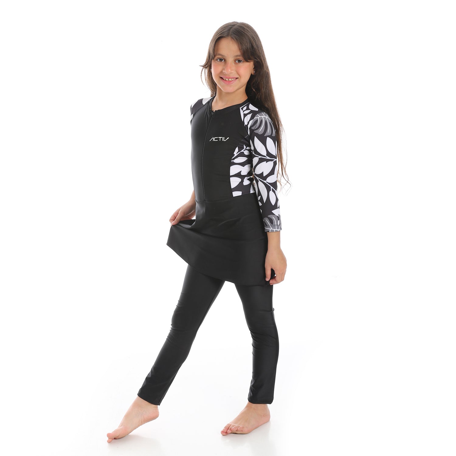 GIRLS GRAPHIC SWIMWEAR - BLACK