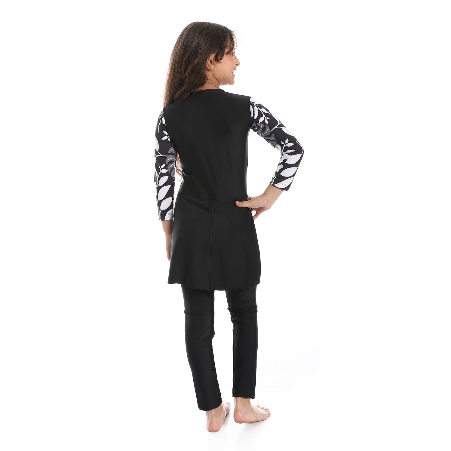 GIRLS GRAPHIC SWIMWEAR - BLACK