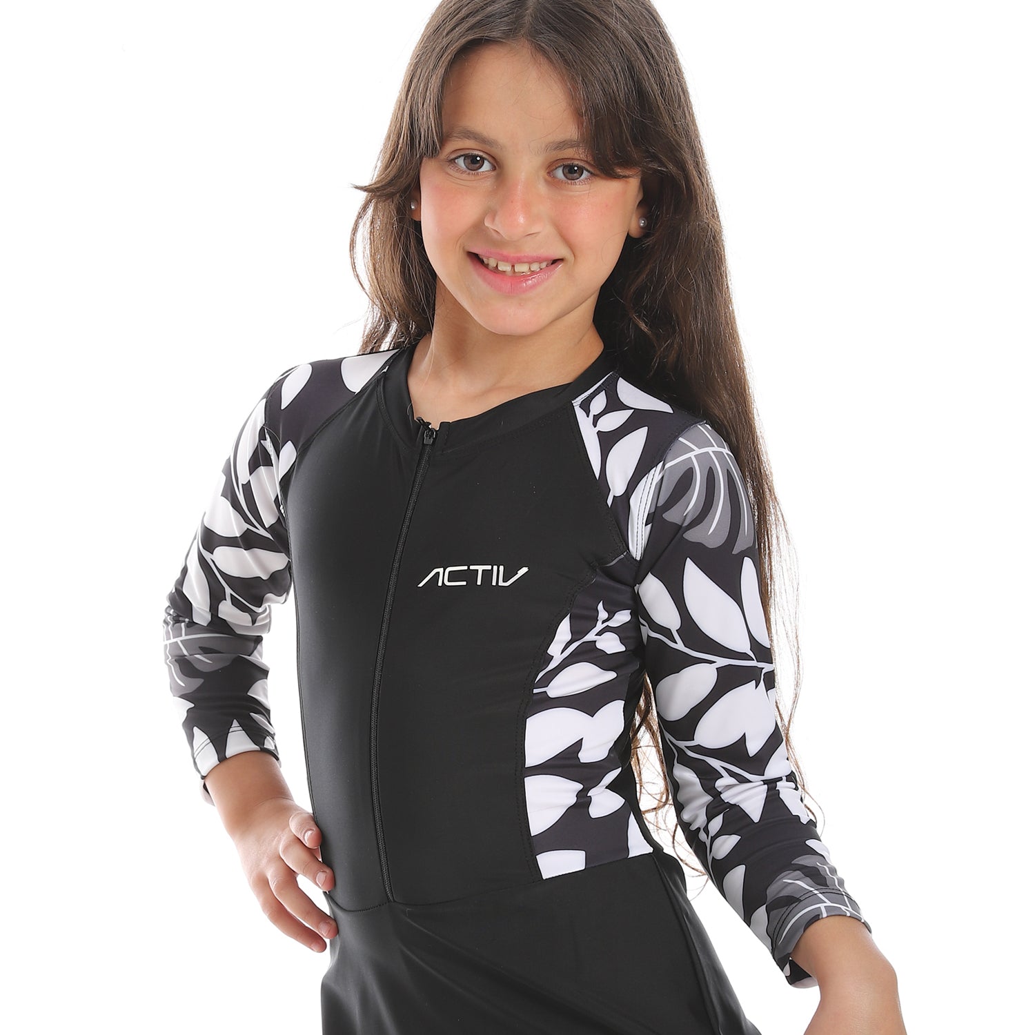 GIRLS GRAPHIC SWIMWEAR - BLACK