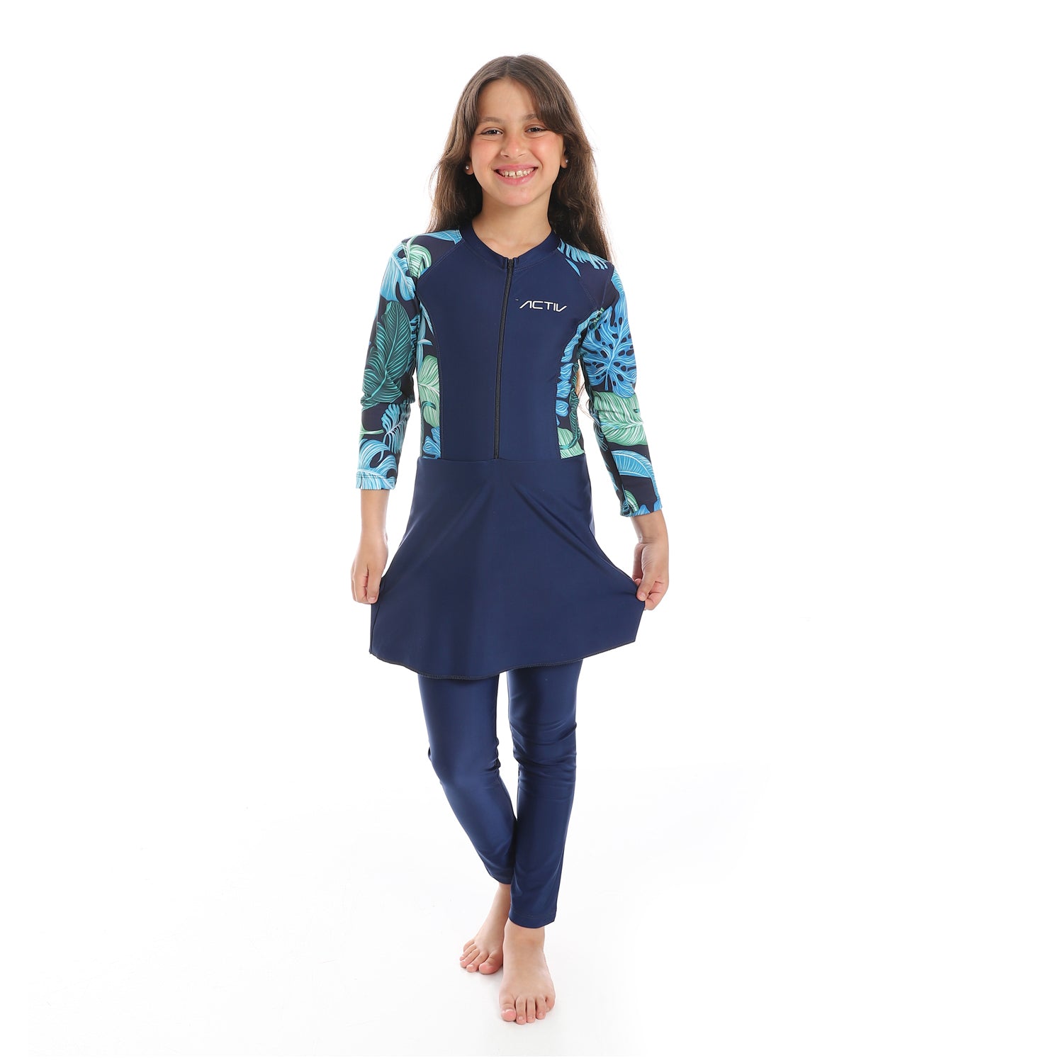 GIRLS GRAPHIC SWIMWEAR - NAVY