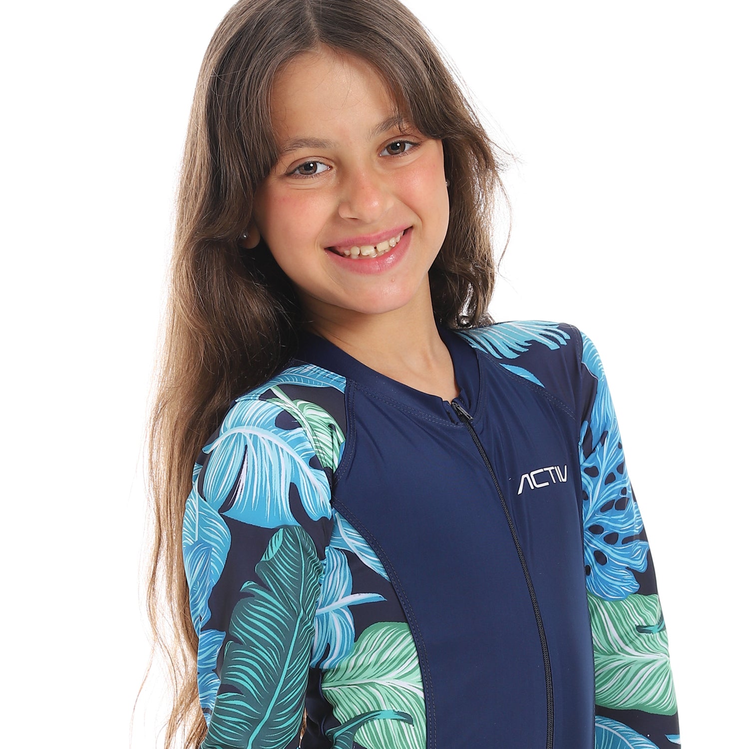 GIRLS GRAPHIC SWIMWEAR - NAVY