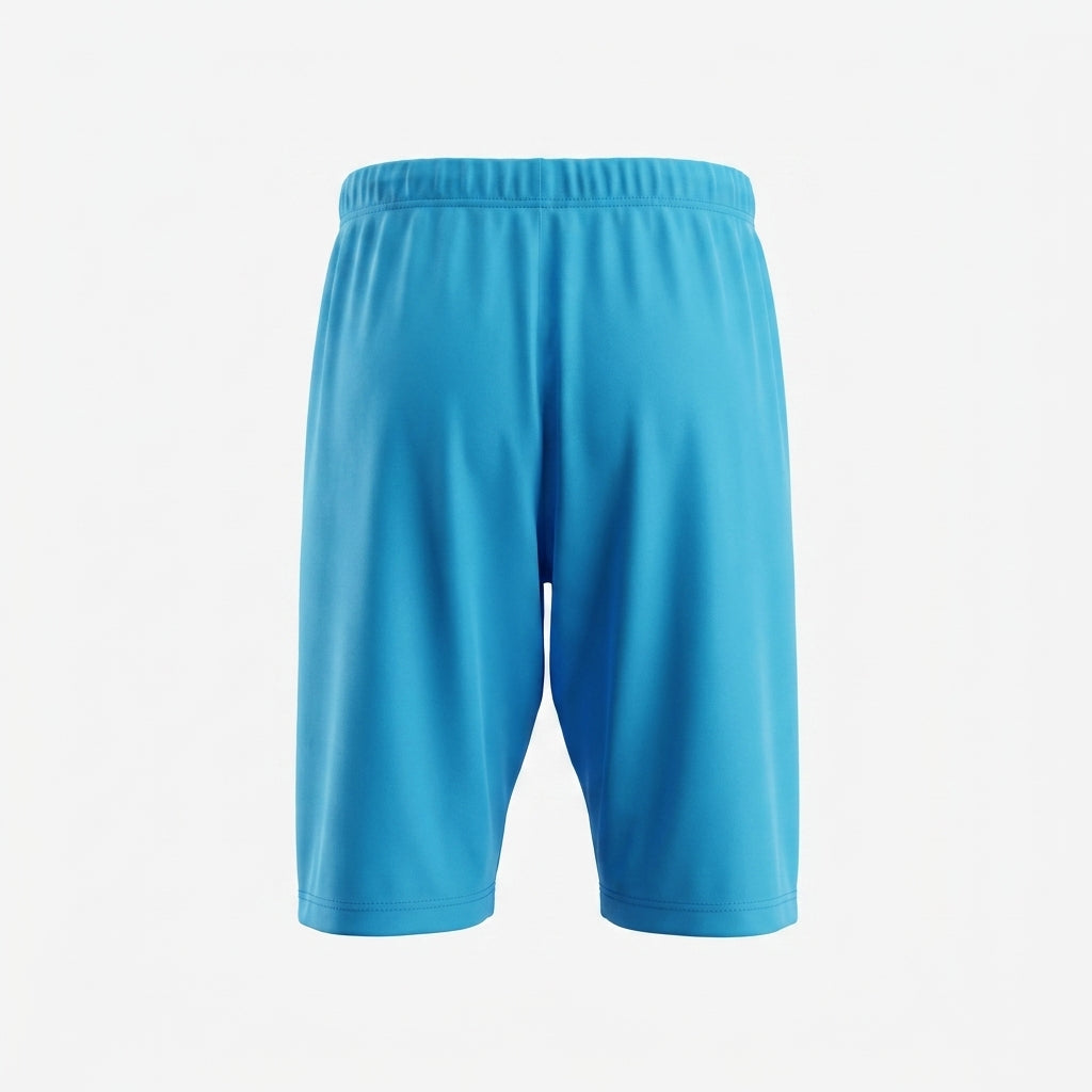 GIRLS S/S SWIMSUIT WITH SHORTS - SKY BLUE
