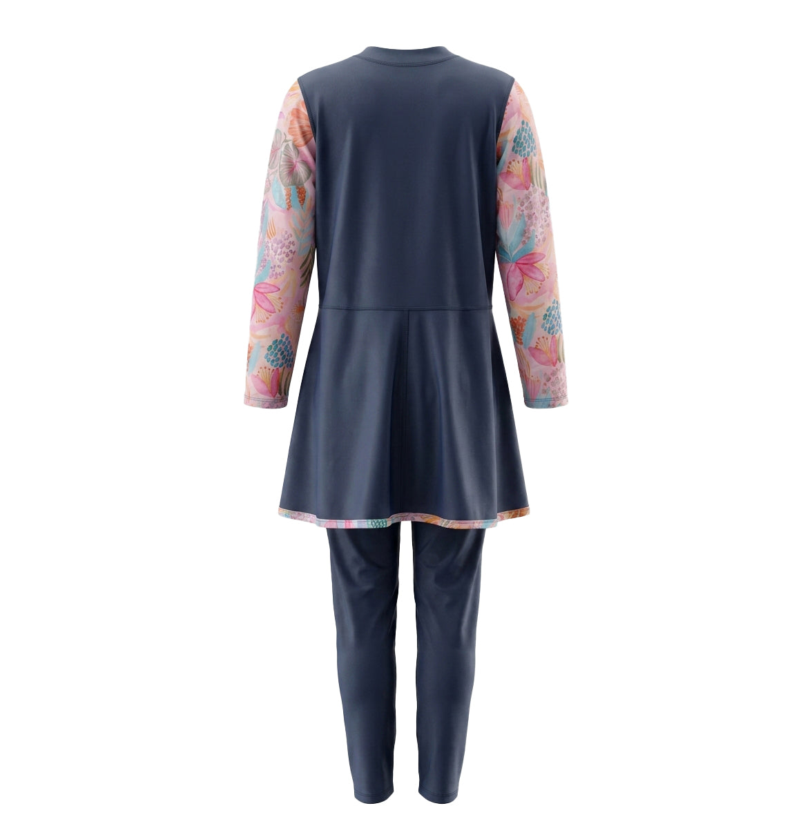 GIRLS L/S SWIMSUIT 3 PIECES - رمادي