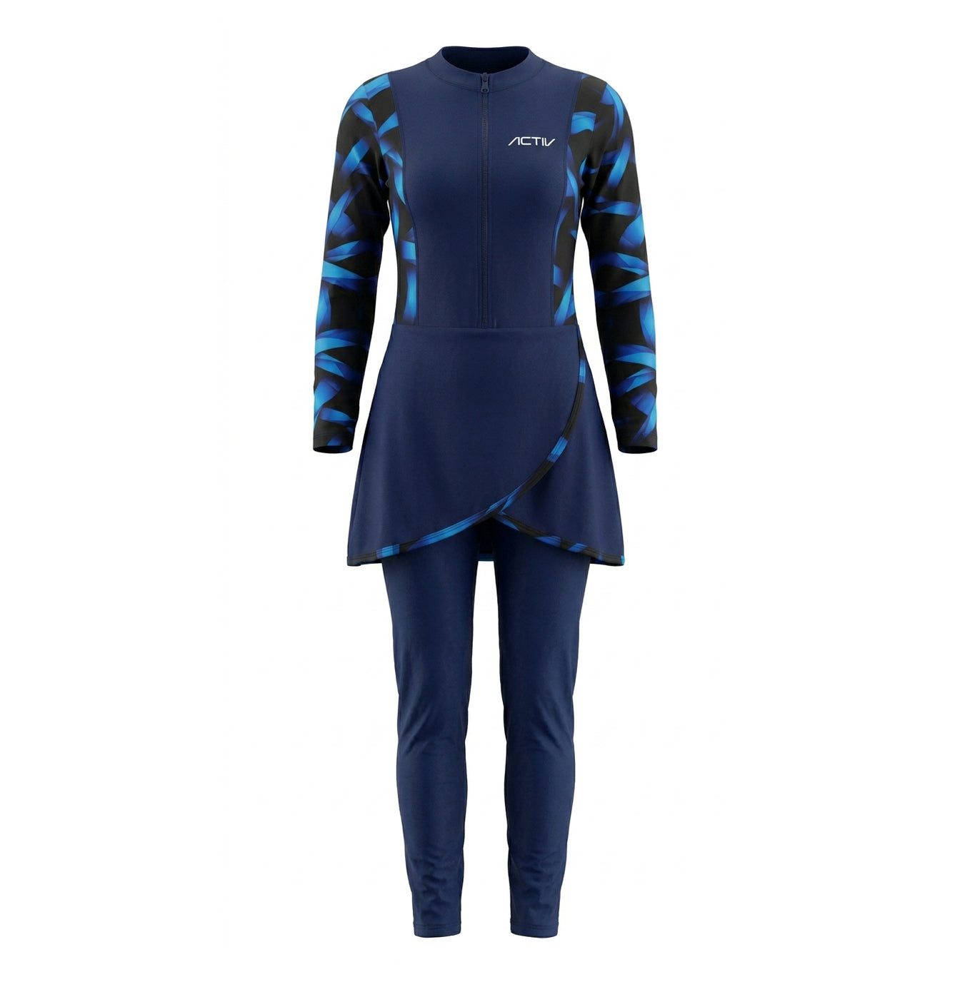 GIRLS L/S SWIMSUIT 3 PIECES - كحلي