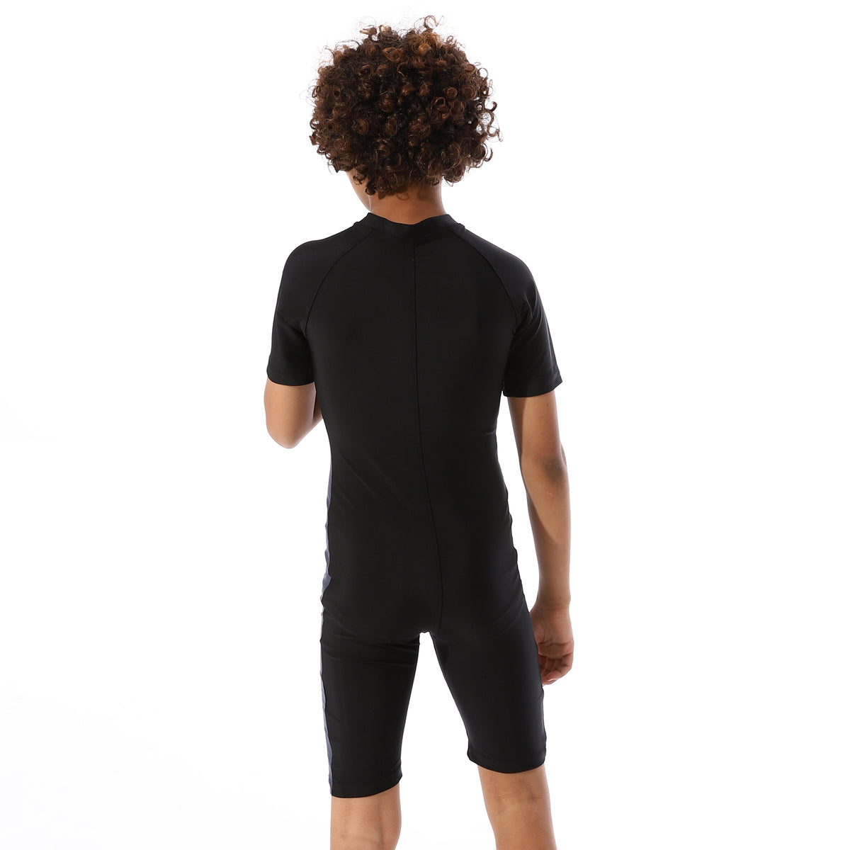 ACTIV BOYS S/S SWIM SET 2PIECE - BLK & GRY