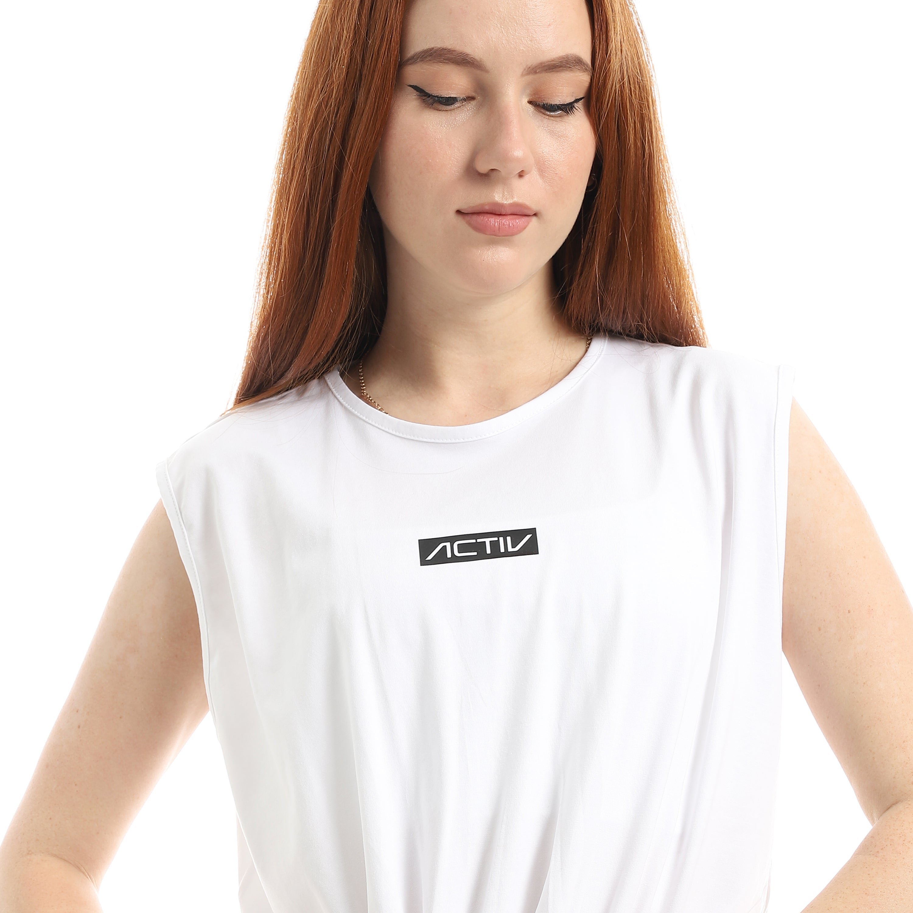 ACTIV LOGO FLOW TANK TOP - WHITE