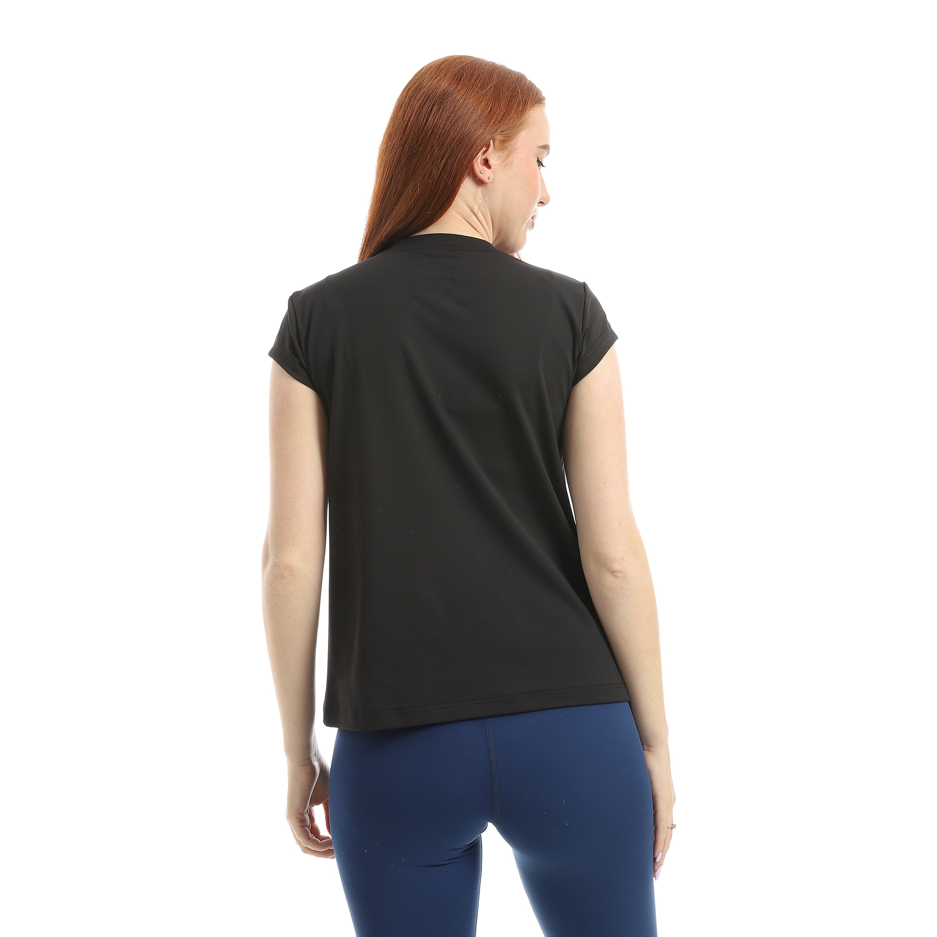 CAP SLEEVE TRAINING TOP - BLACK