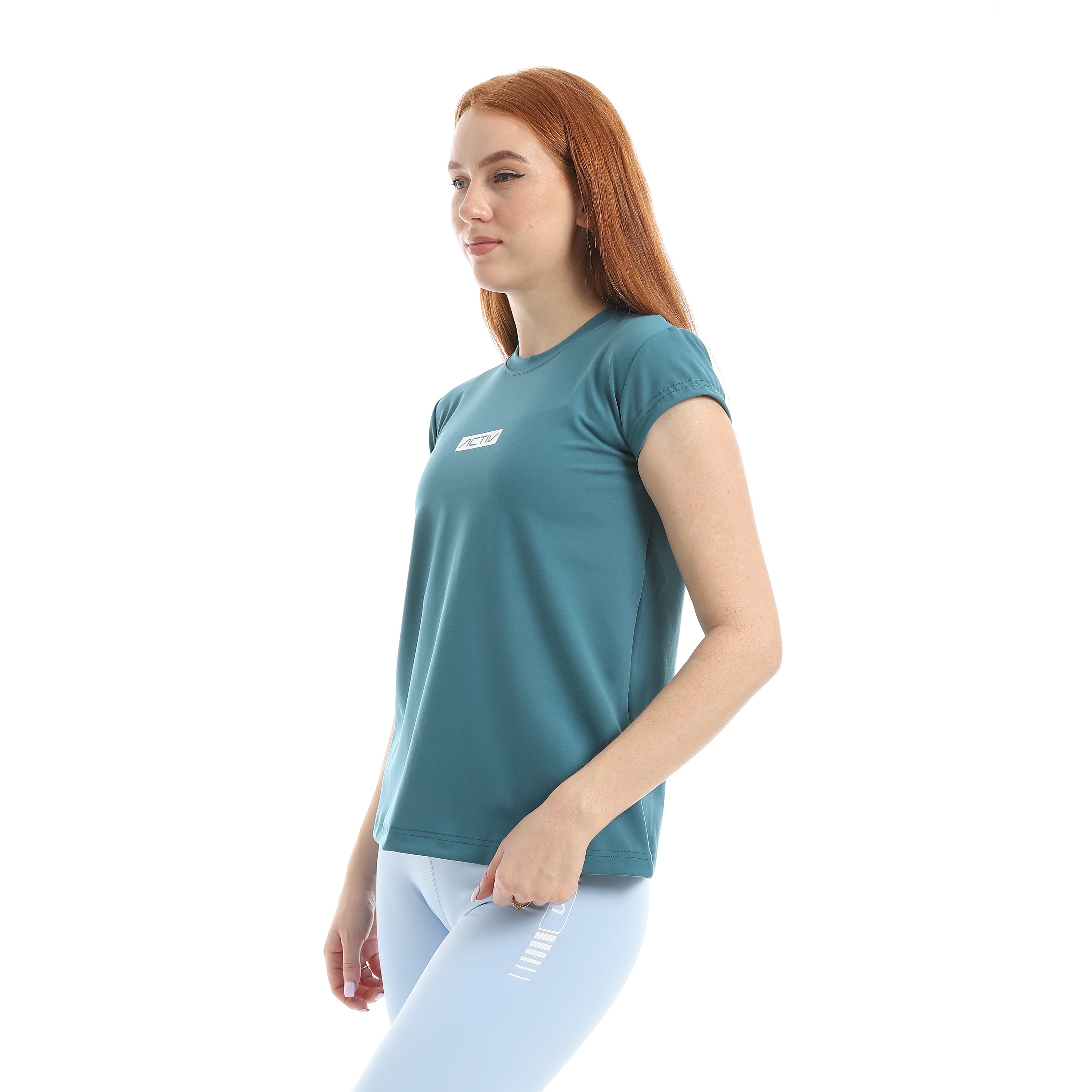 CAP SLEEVE TRAINING TOP - AQUA