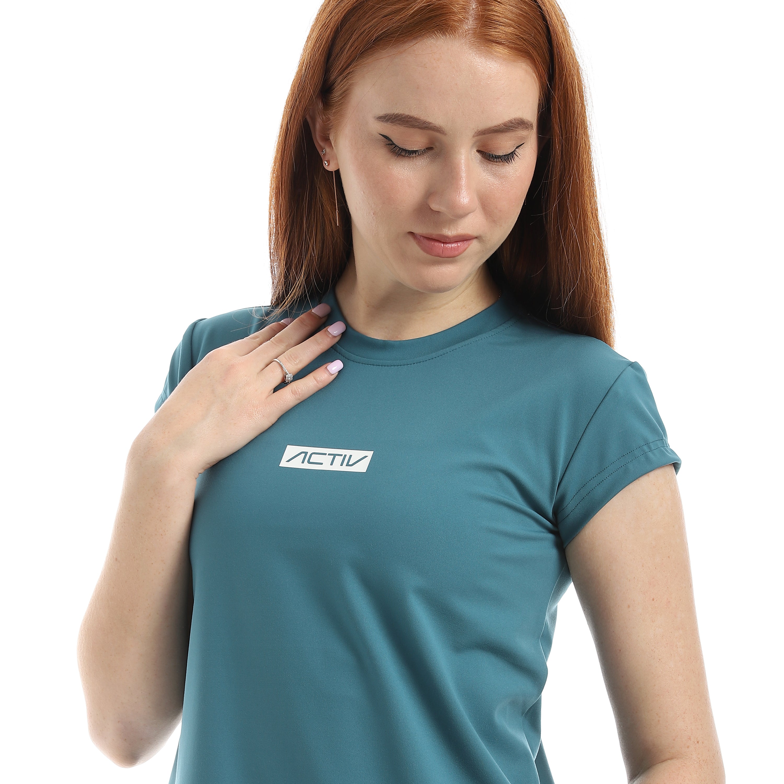 CAP SLEEVE TRAINING TOP - AQUA