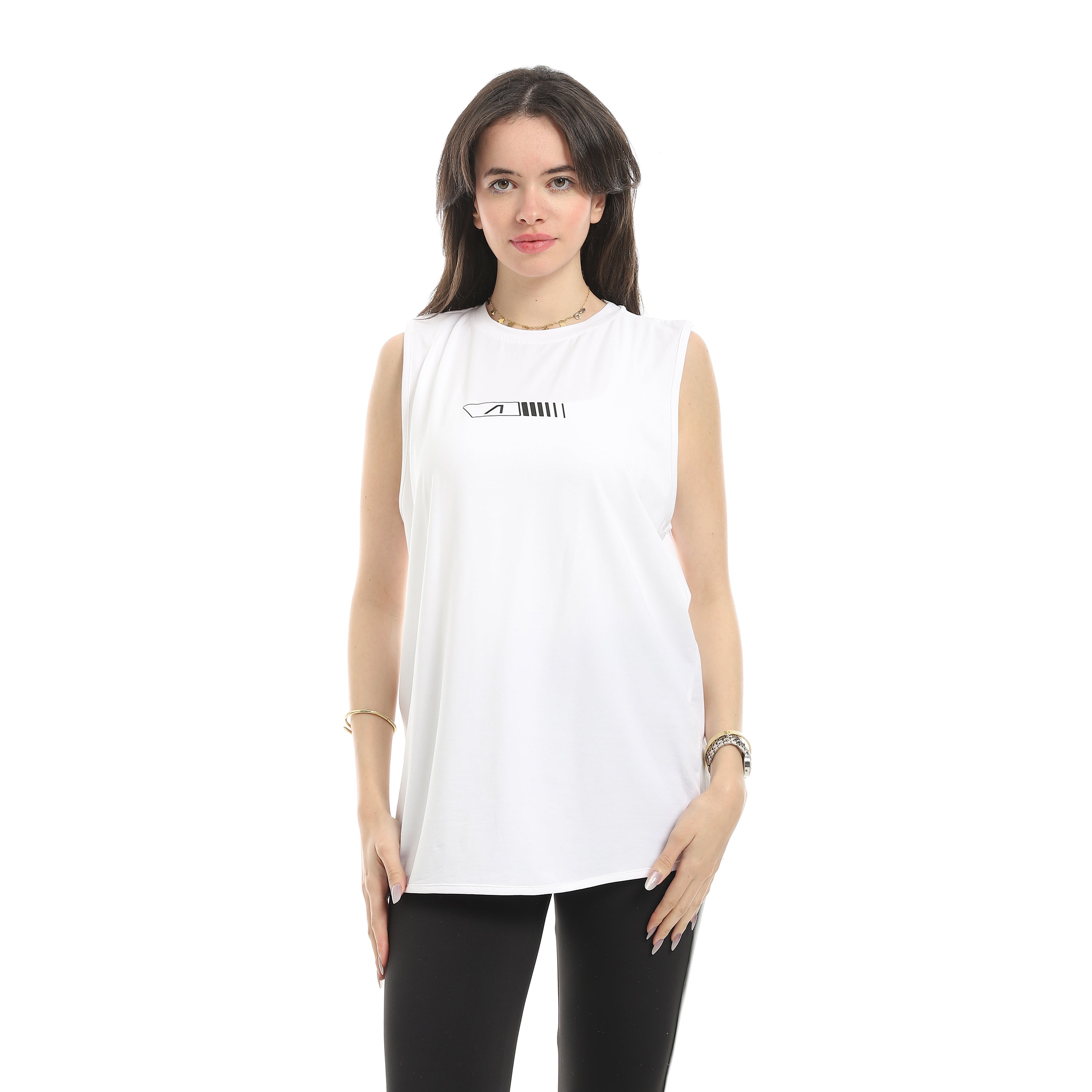 BACK TIE ACCENT TOP - WHITE
