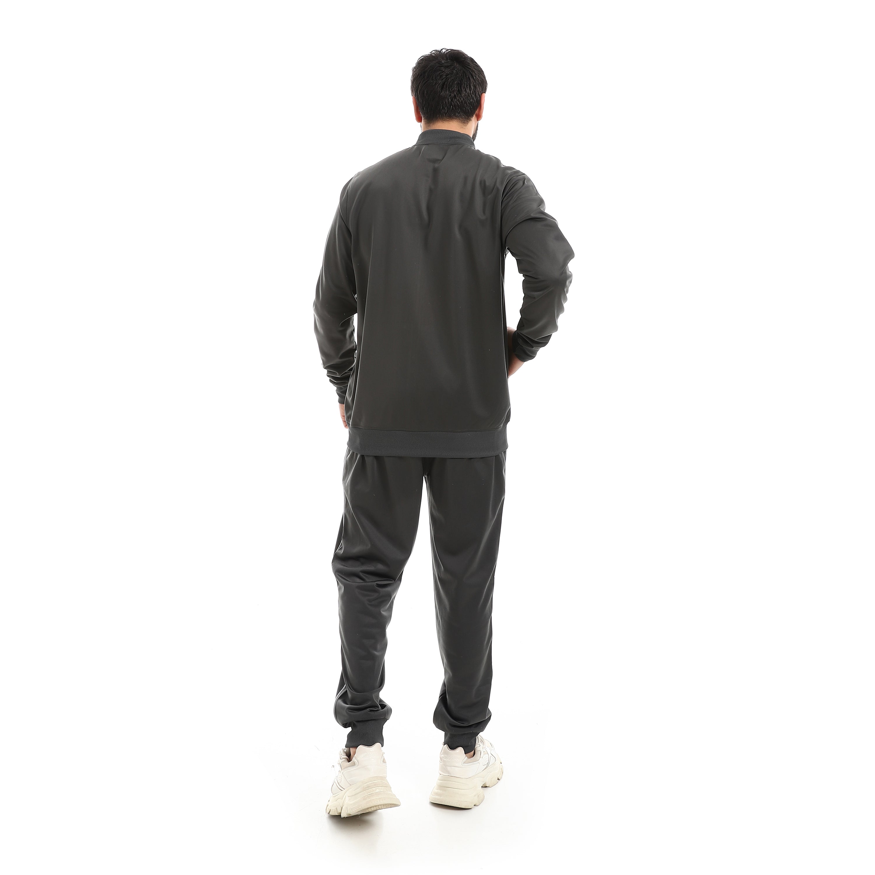 MOTION PIPING FULL ZIP SET - L.GREY