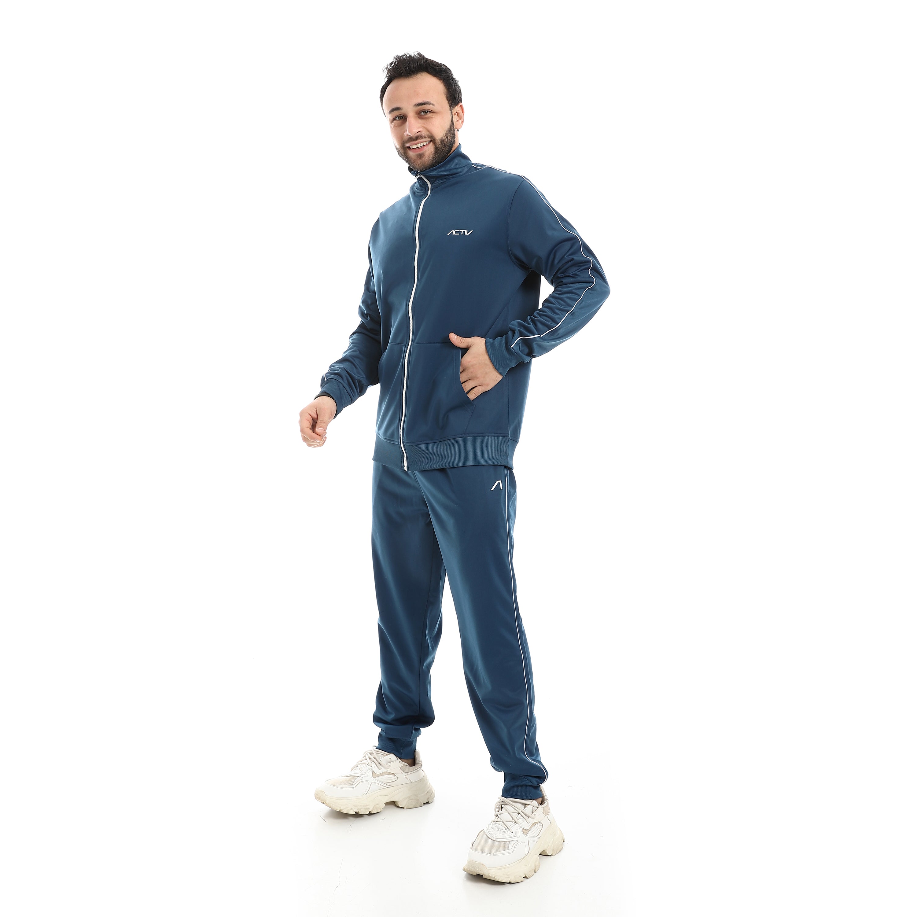 MOTION PIPING F. ZIP TRACKSUIT - D.BLUE
