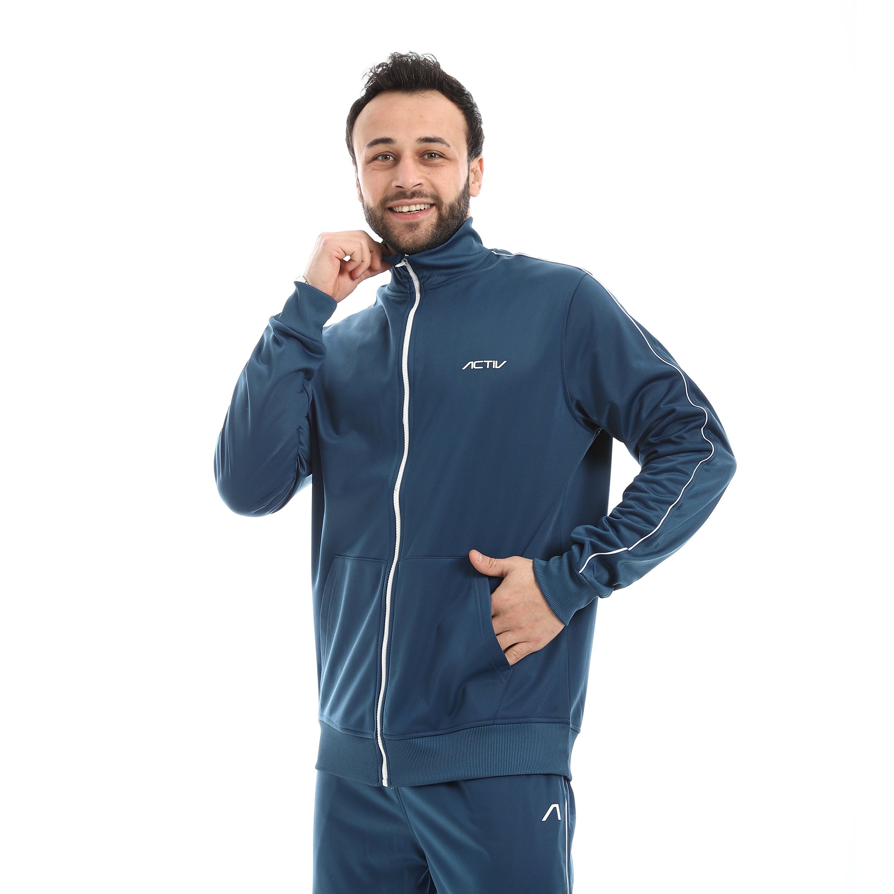 MOTION PIPING F. ZIP TRACKSUIT - D.BLUE