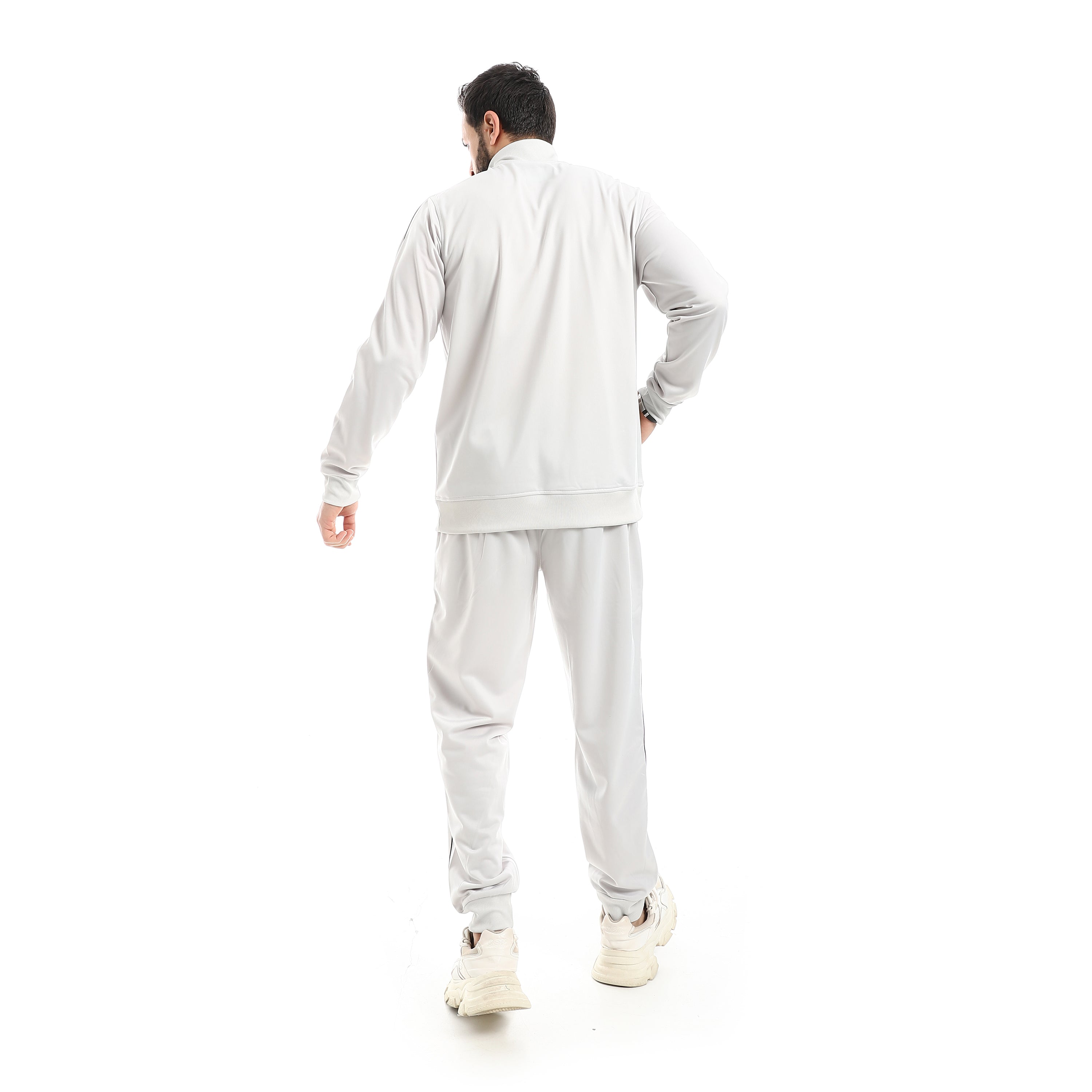 MOTION PIPING FULL ZIP SET - GREY