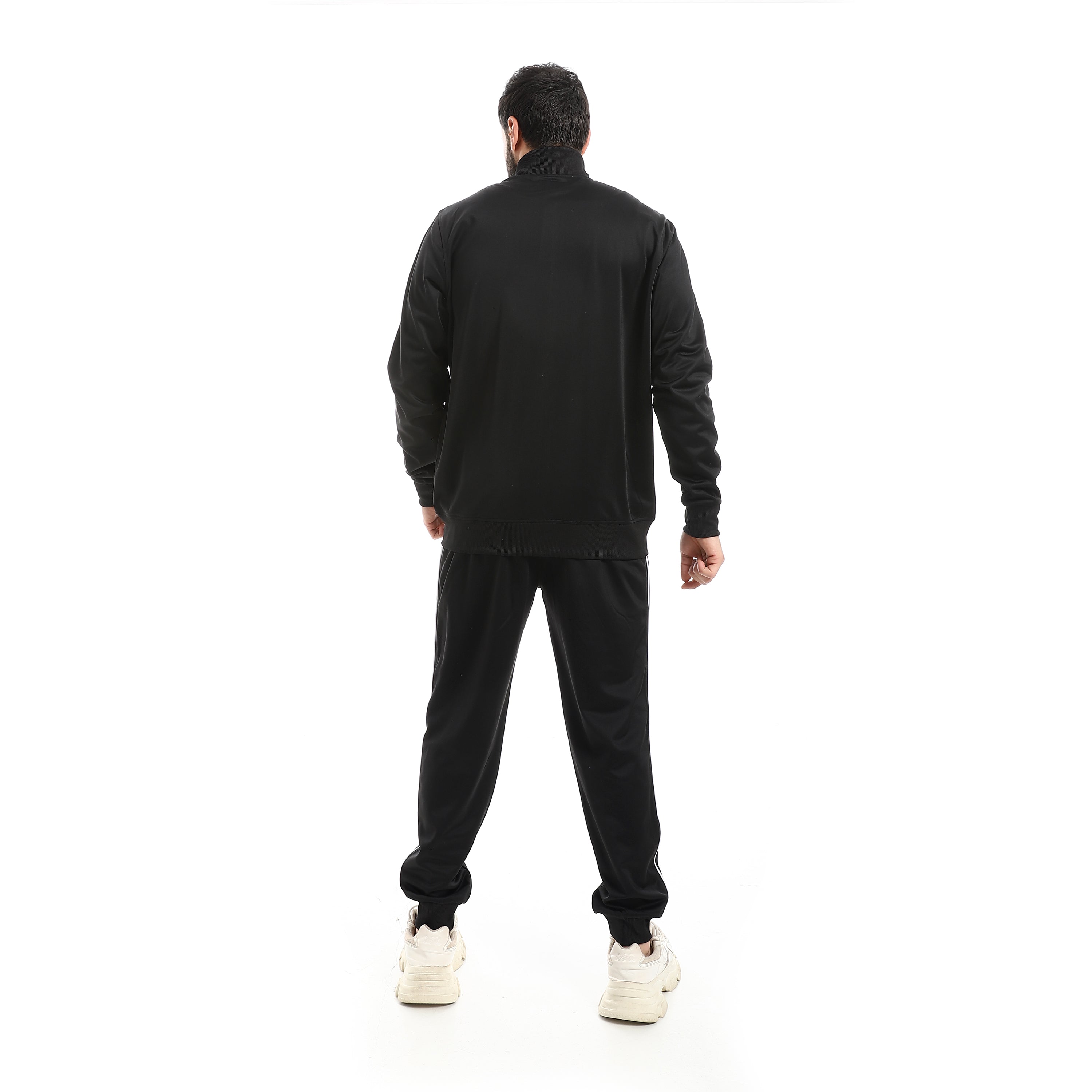 MOTION PIPING FULL ZIP SET - BLACK