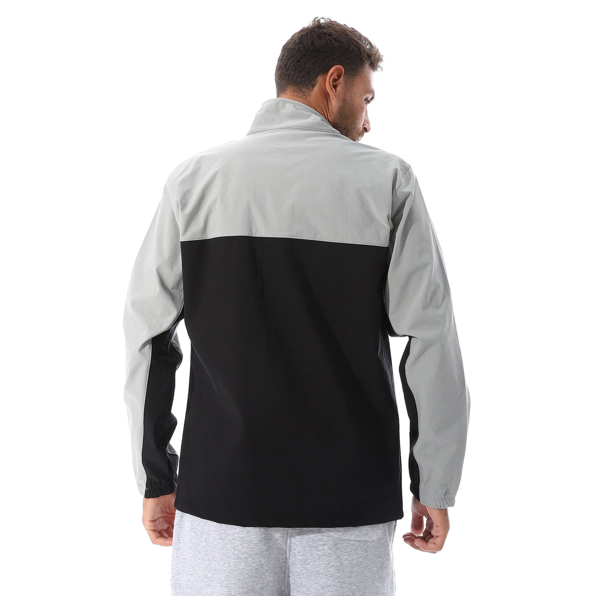 ACTIV MEN'S TRACK JACKET - GRY & BLK