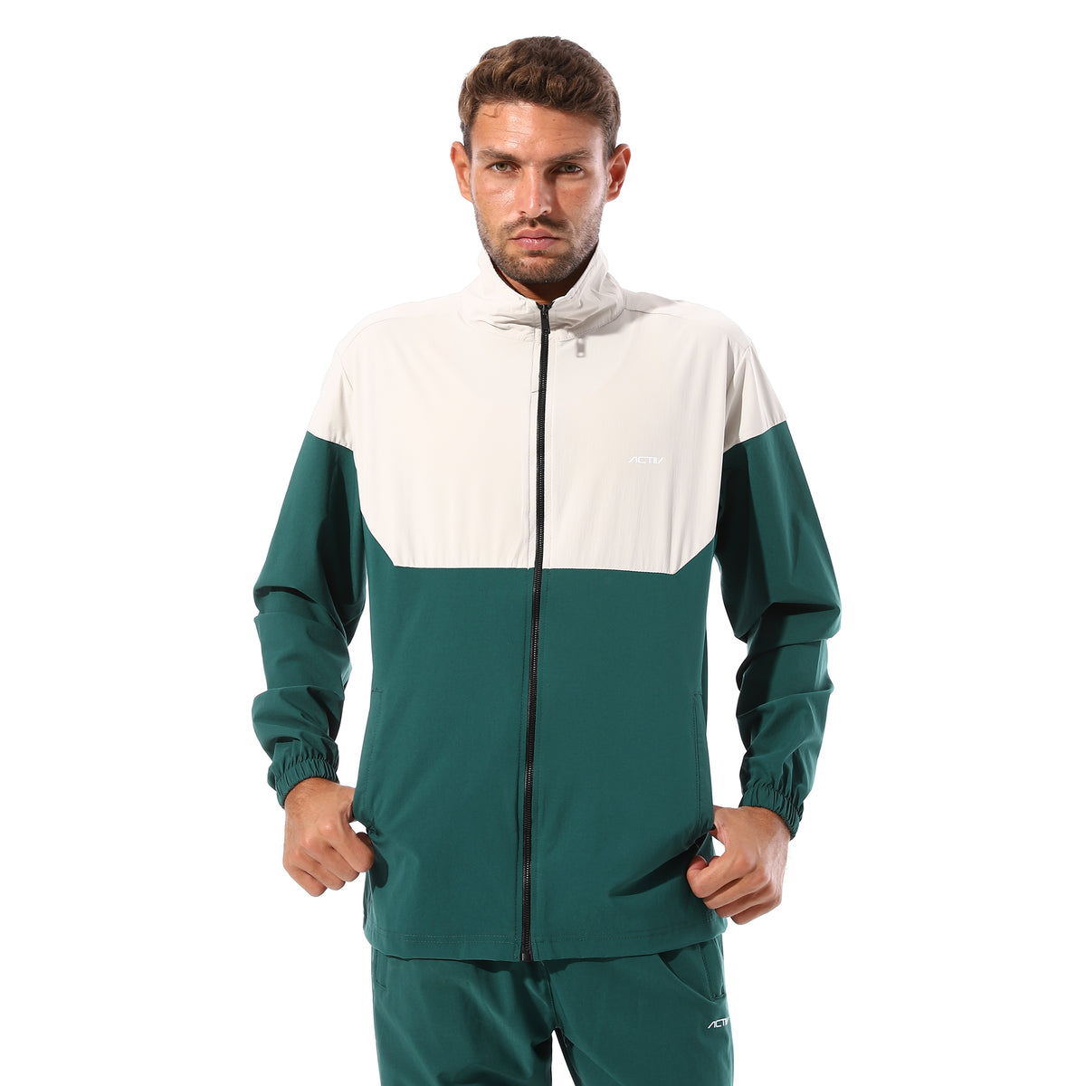 ACTIV MEN'S TRAINING JACKET - D.GREEN