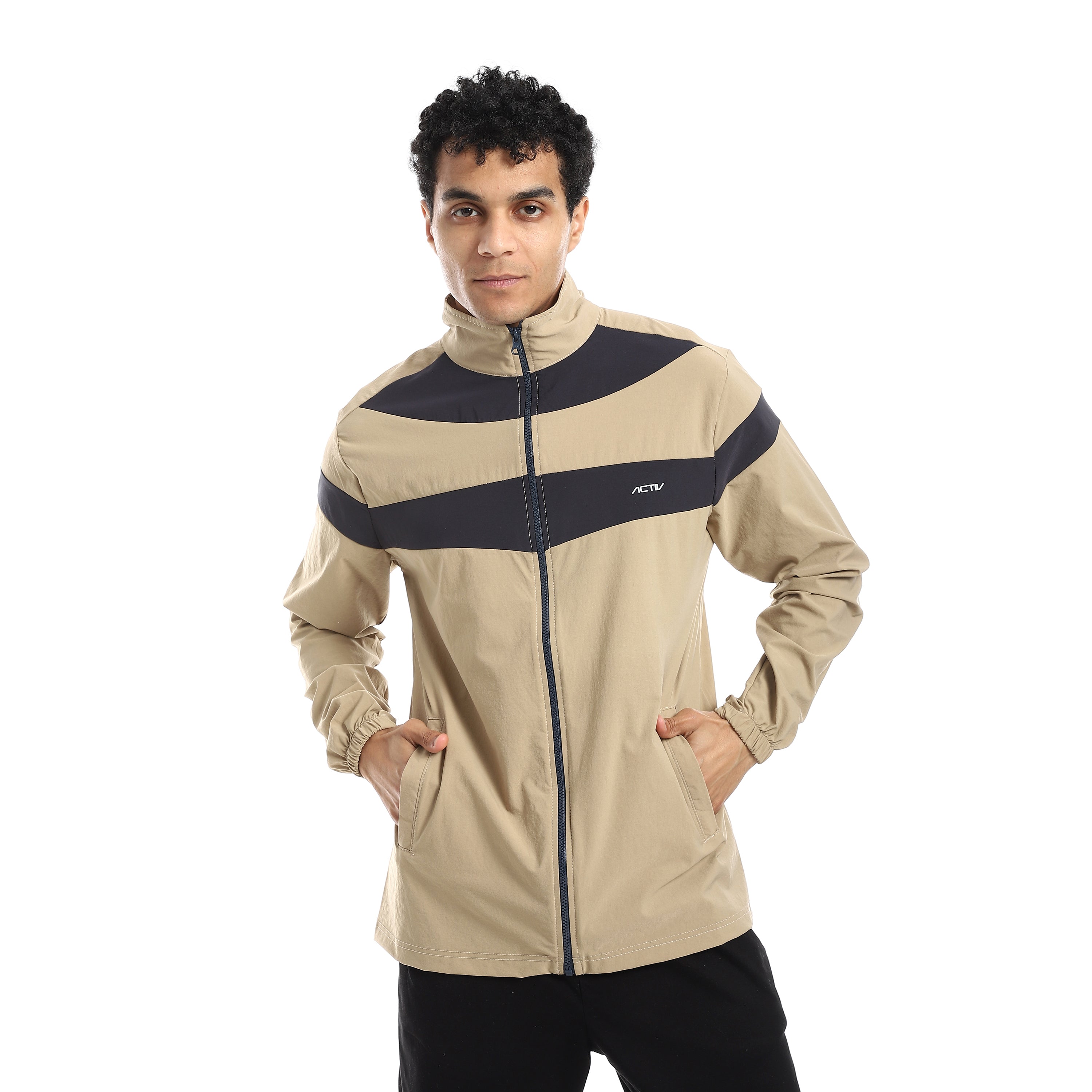 ACTIV MEN'S TRAINING JACKET - KHAKI