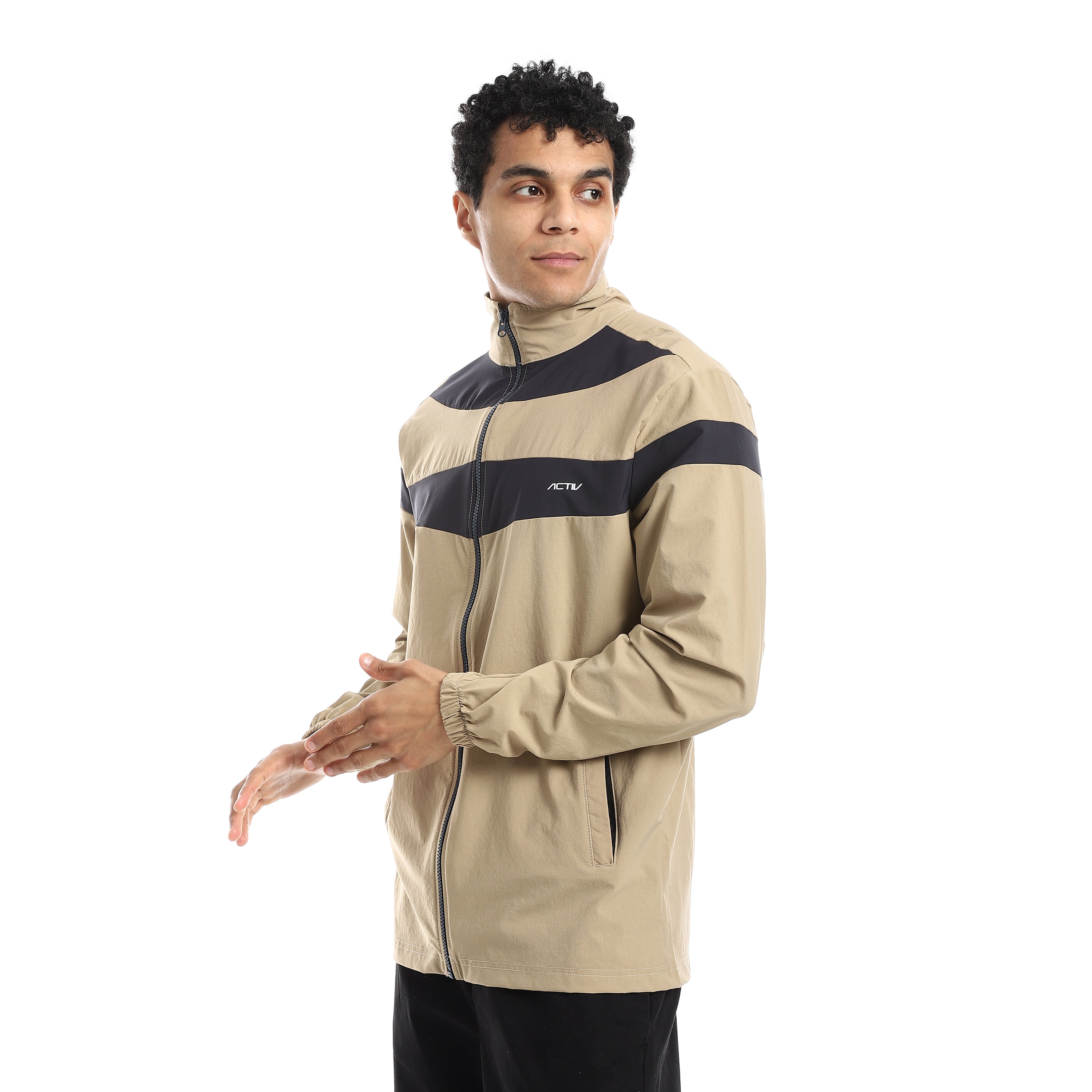 ACTIV MEN'S TRAINING JACKET - KHAKI