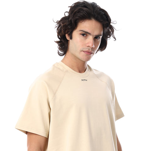 OVERSIZE REGLAN SLEEVES TSHIRT - BEIGE