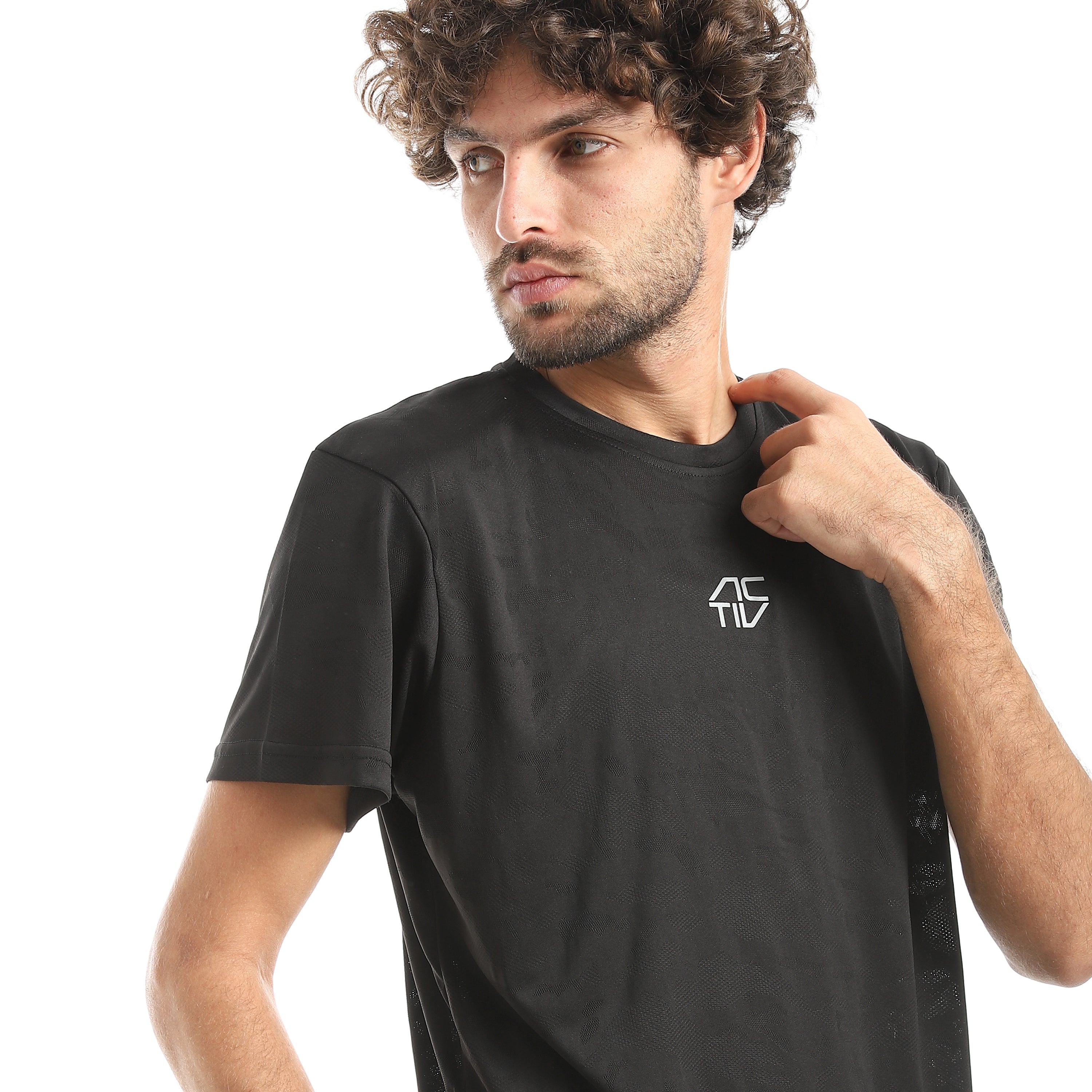 تي شيرت اكتف رجالي - اسود