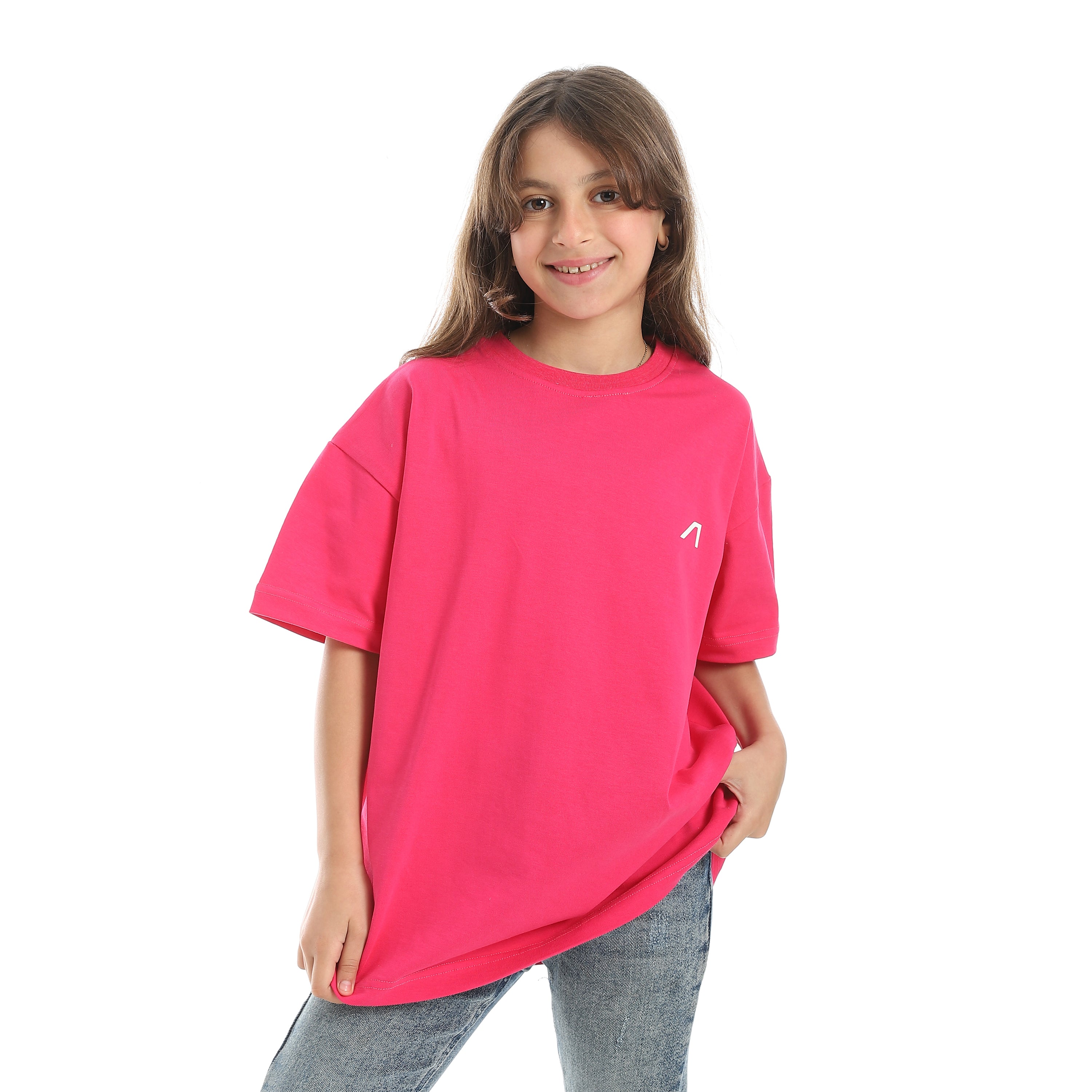 تي شيرت اكتف بناتي اوفر سايز - فوشيا