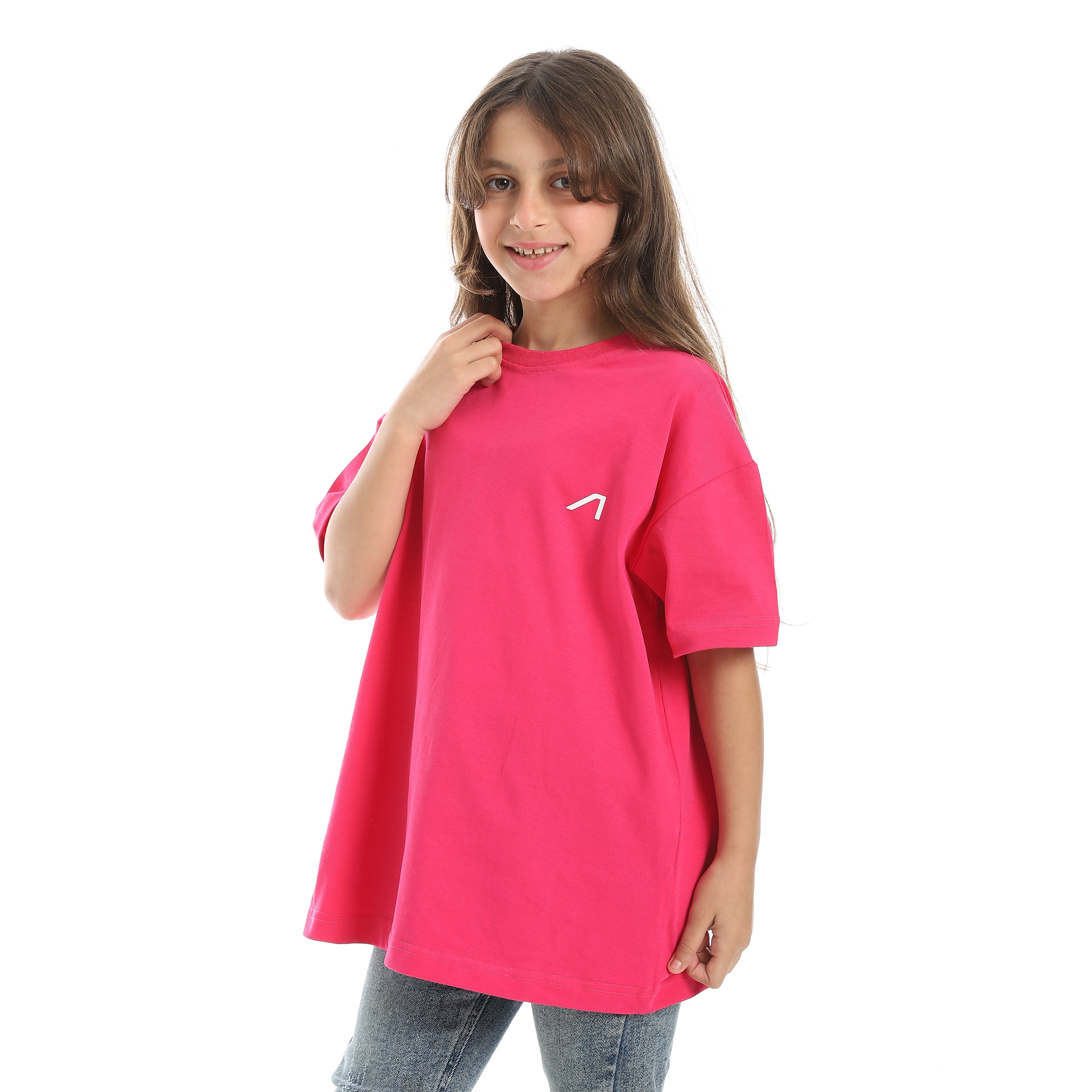 تي شيرت اكتف بناتي اوفر سايز - فوشيا