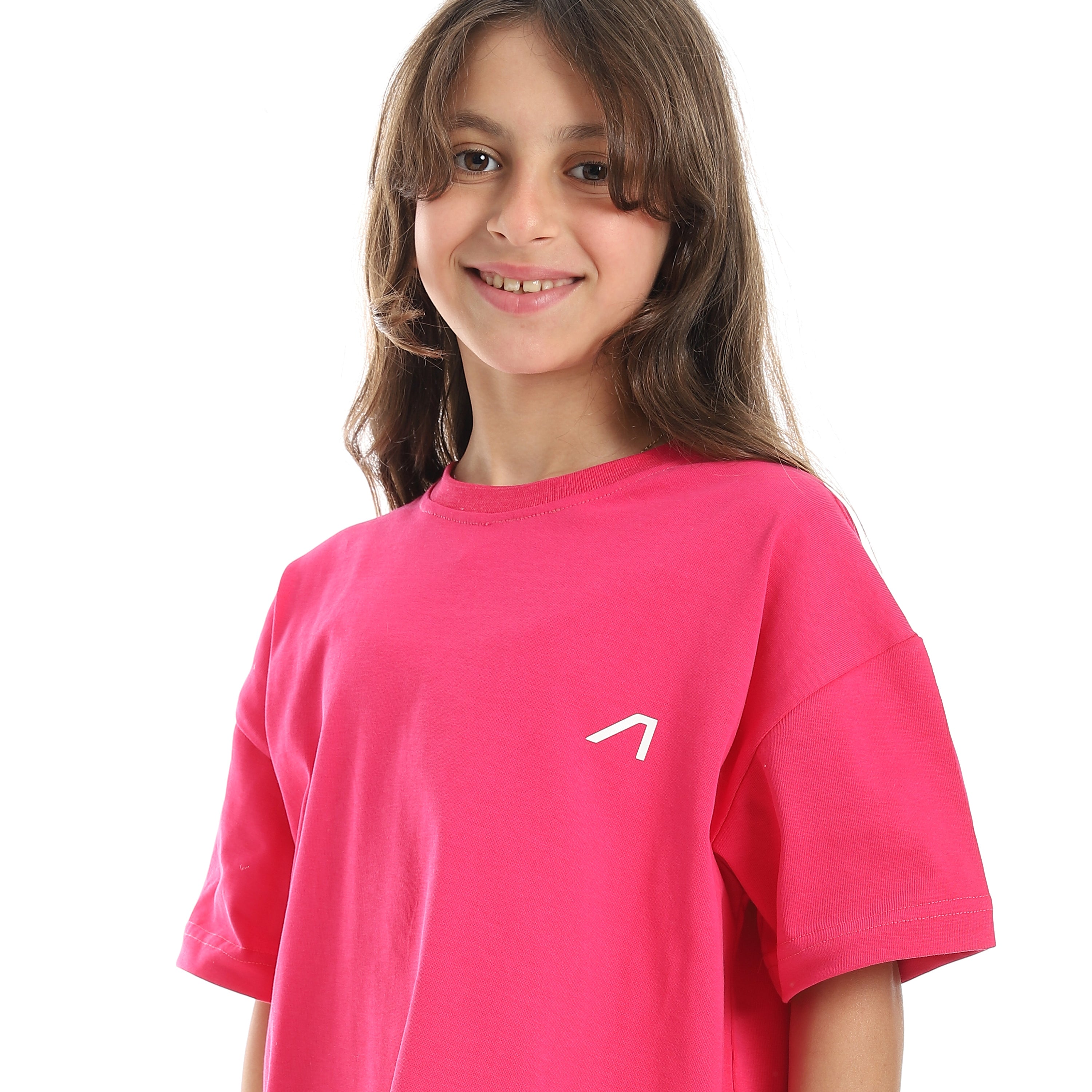 تي شيرت اكتف بناتي اوفر سايز - فوشيا