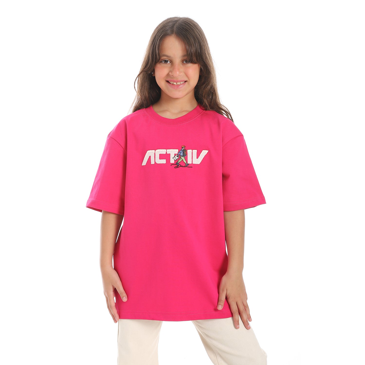 ACTIV KIDS BASIC T-SHIRT - FUCHISA