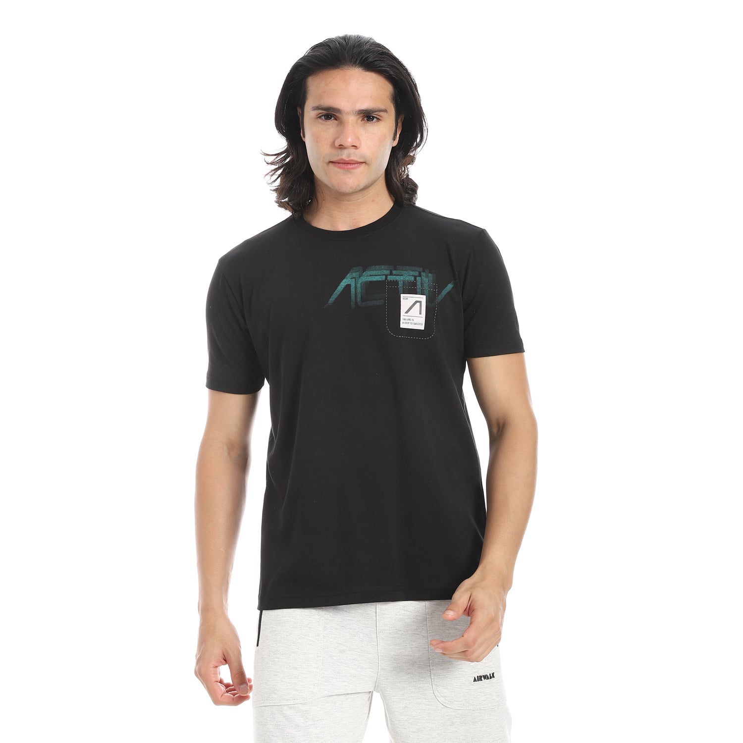 ACTIV MEN'S BASIC T-SHIRT - BLACK