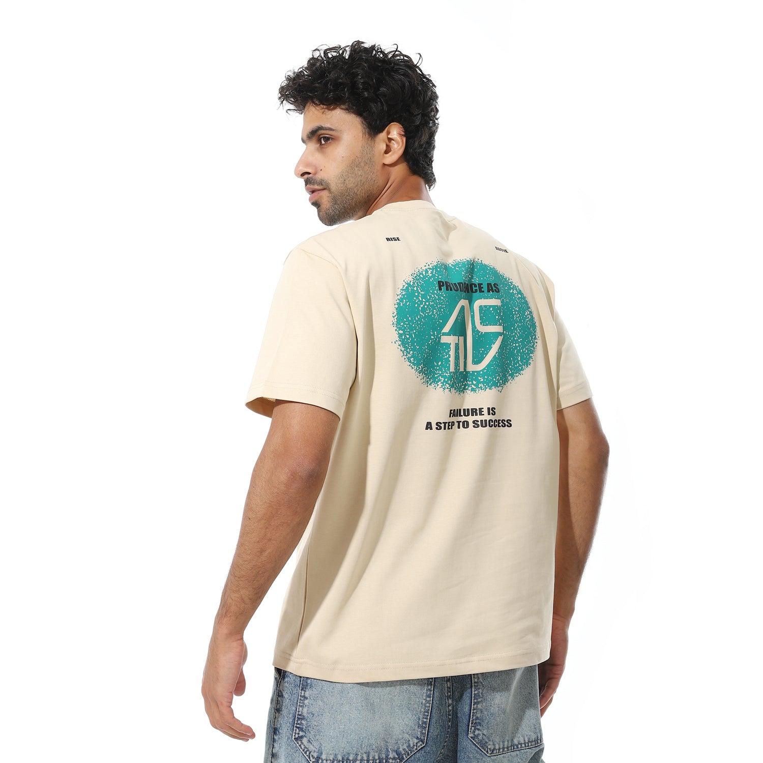 ACTIV MEN'S BASIC T-SHIRT - CREAMY