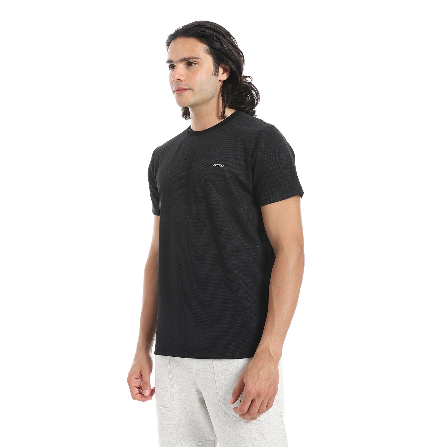 ACTIV MEN'S BASIC T-SHIRT - BLACK