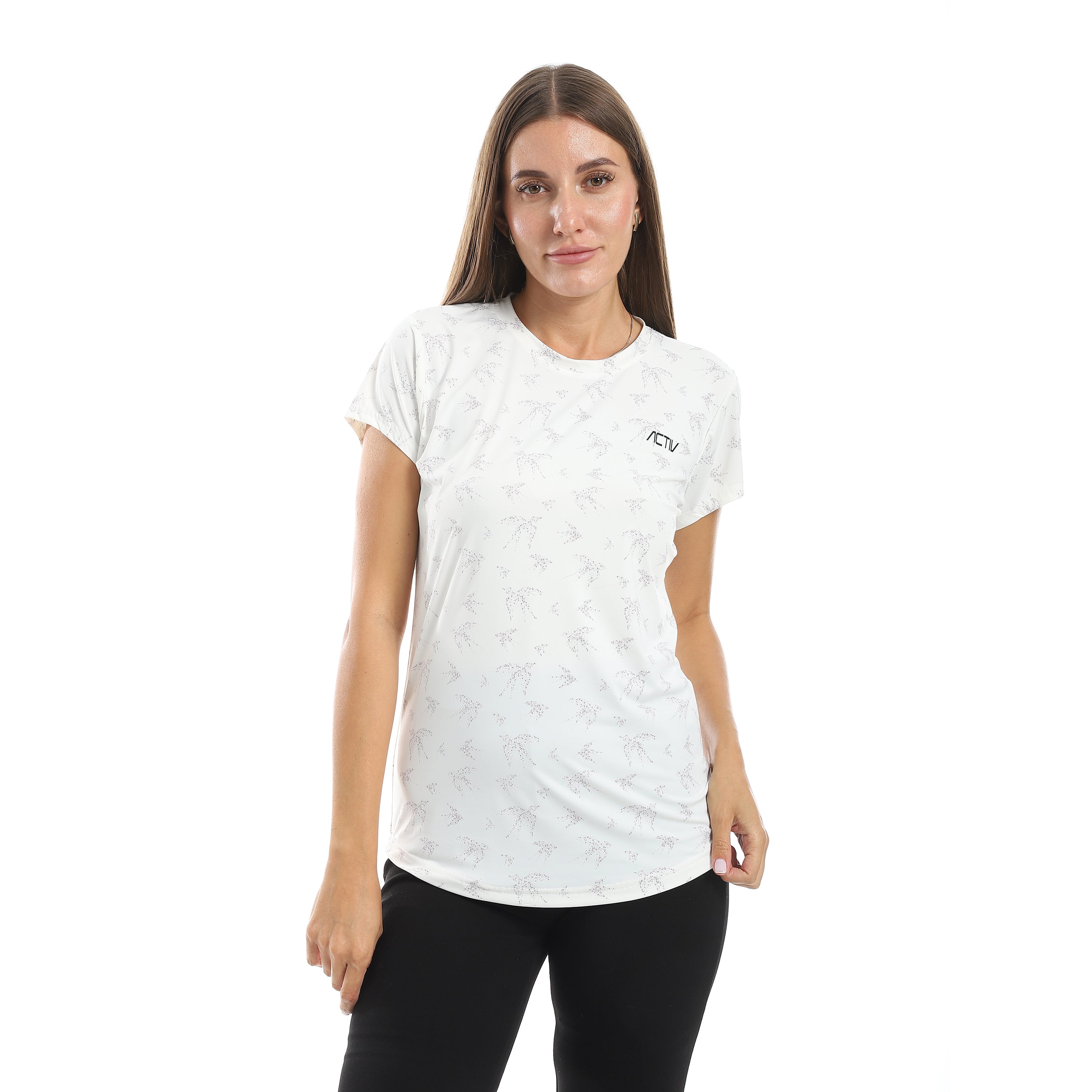ACTIV WOMEN'S O T-SHIRT - WHT*PURP