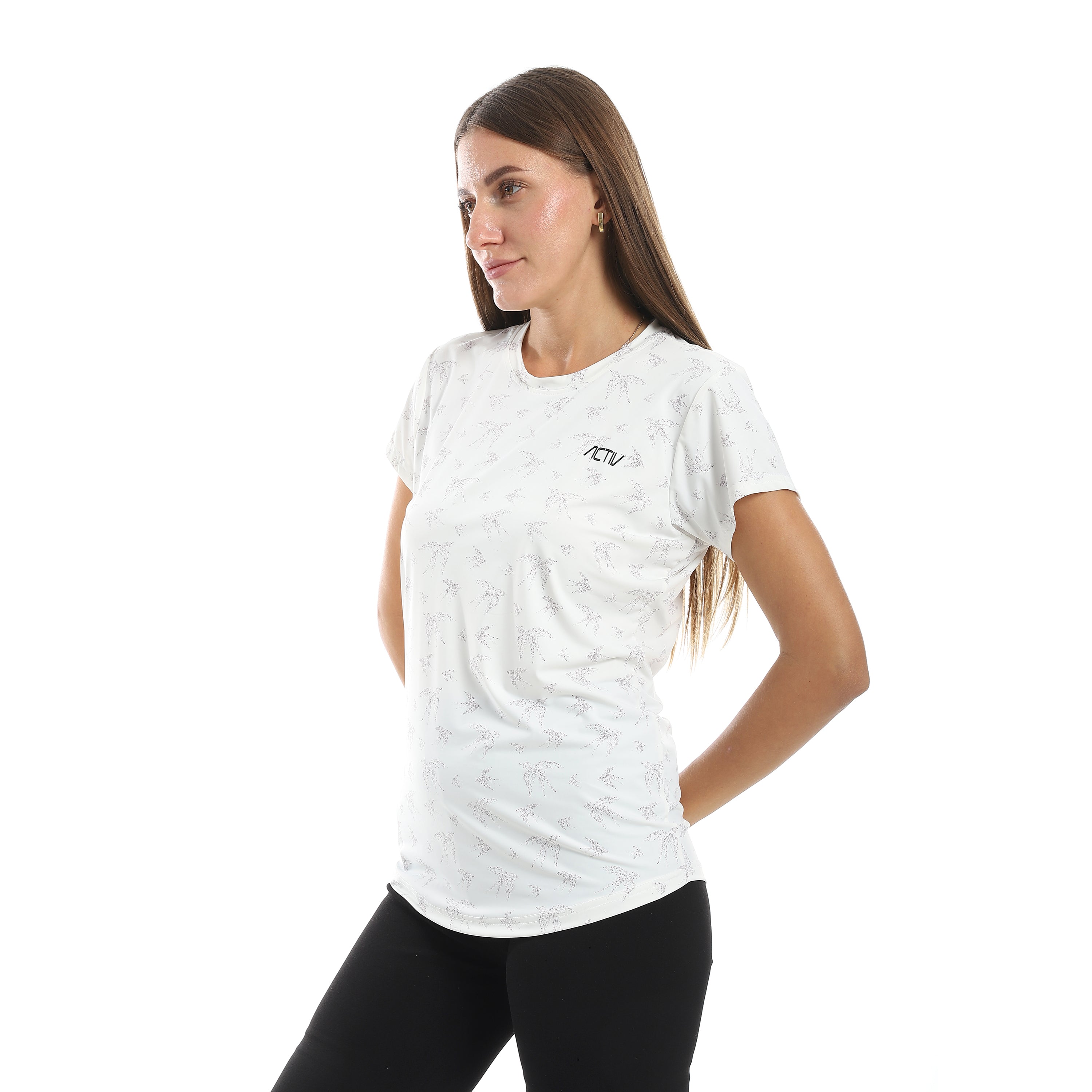 ACTIV WOMEN'S O T-SHIRT - WHT*PURP