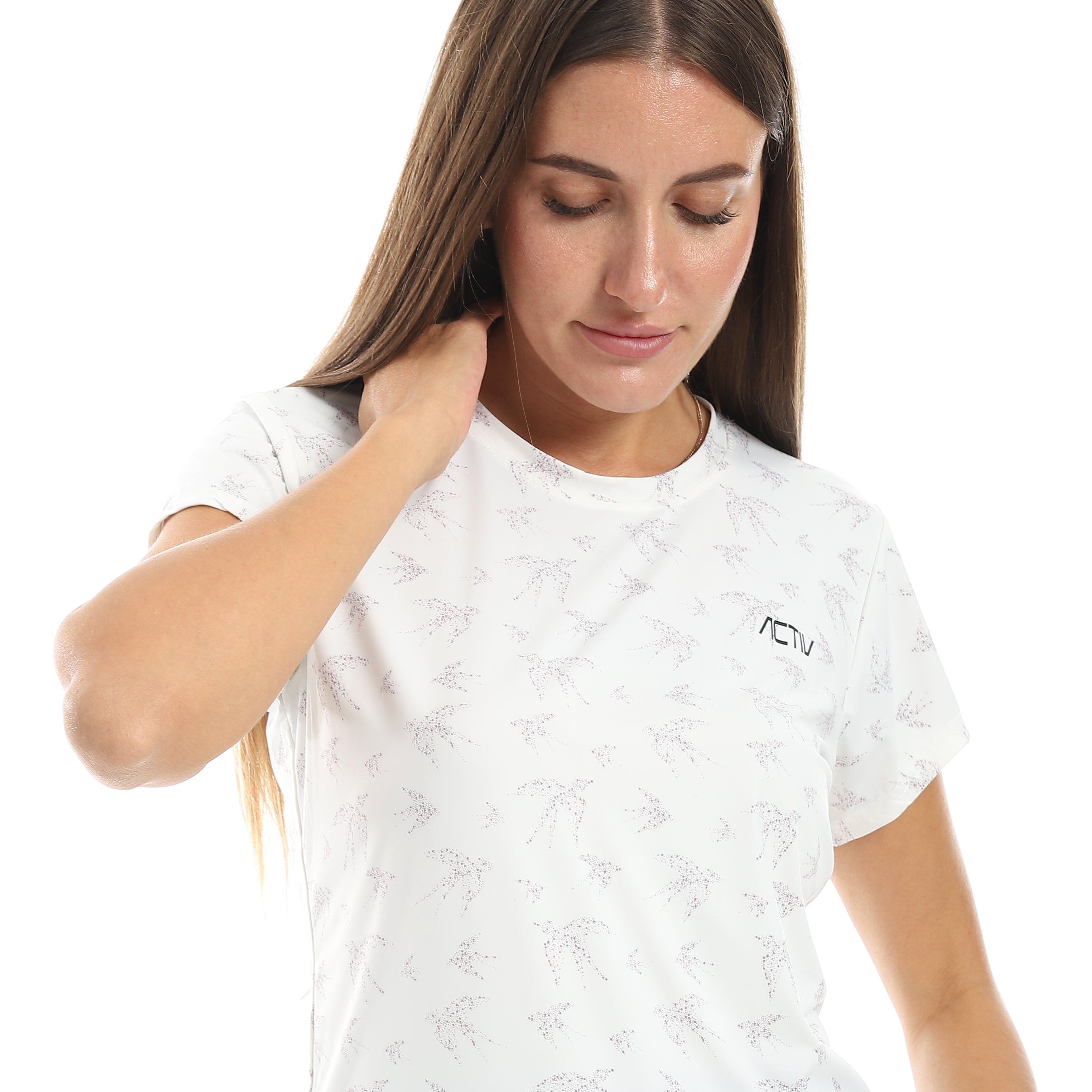 ACTIV WOMEN'S O T-SHIRT - WHT*PURP