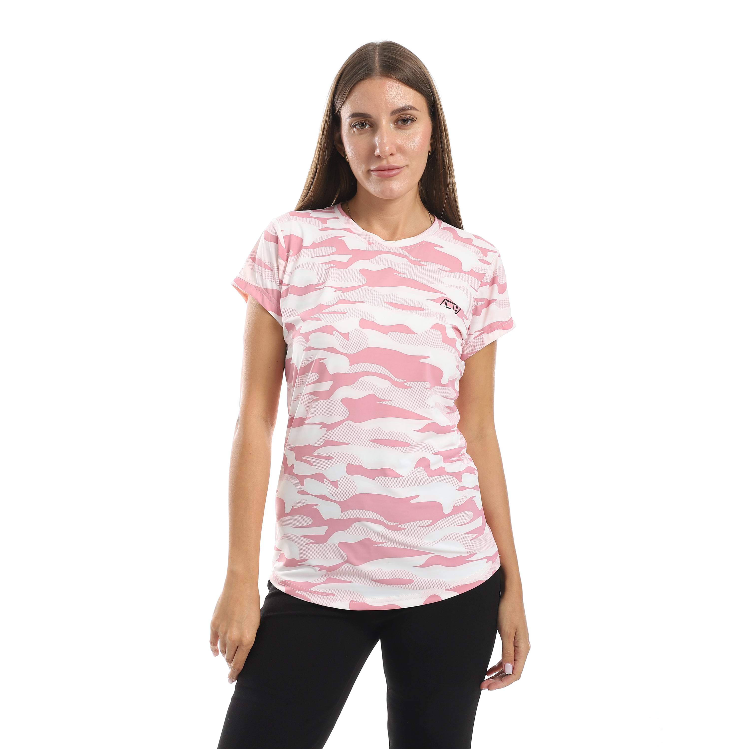 ACTIV WOMEN'S O T-SHIRT - WHT*PURP