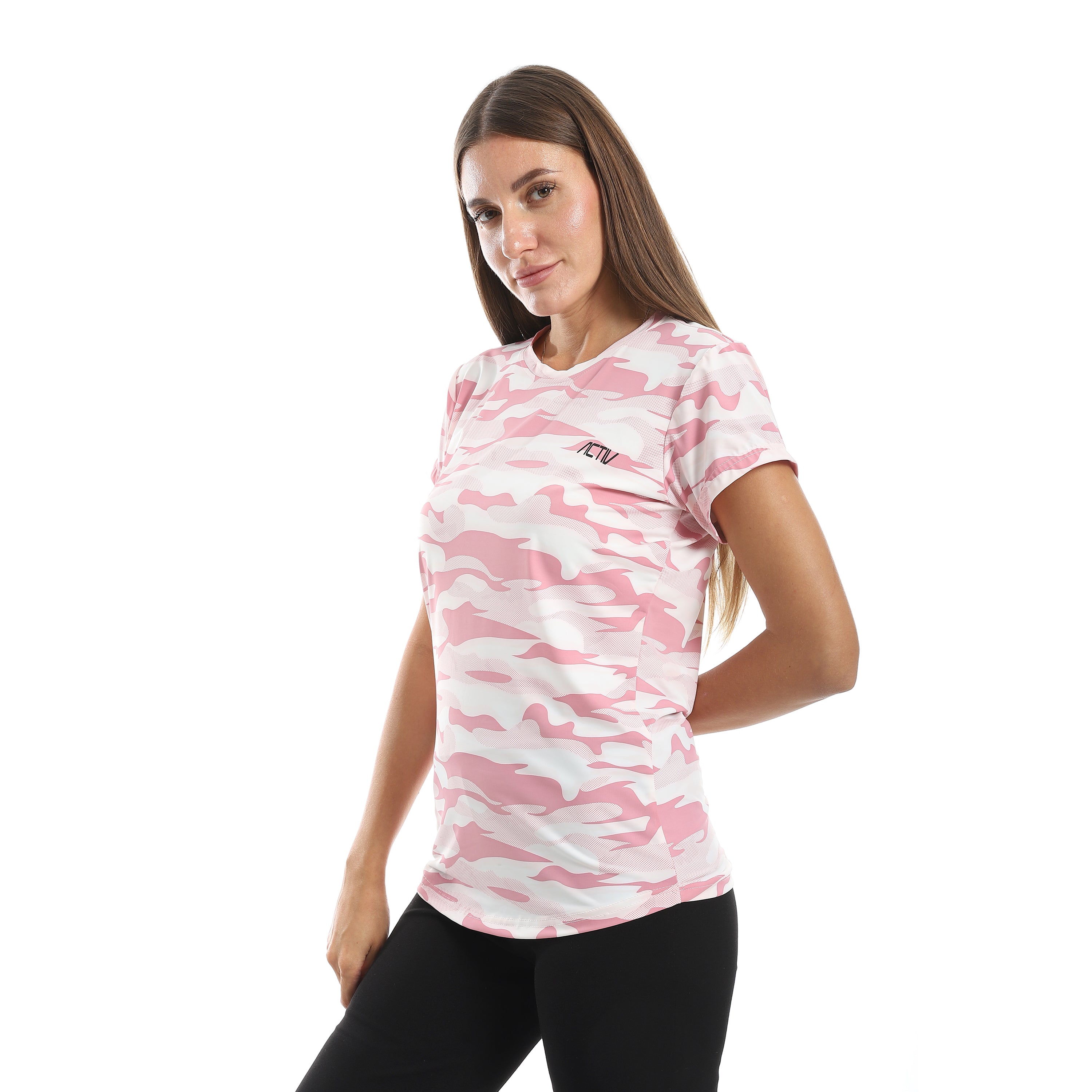 ACTIV WOMEN'S O T-SHIRT - WHT*PURP