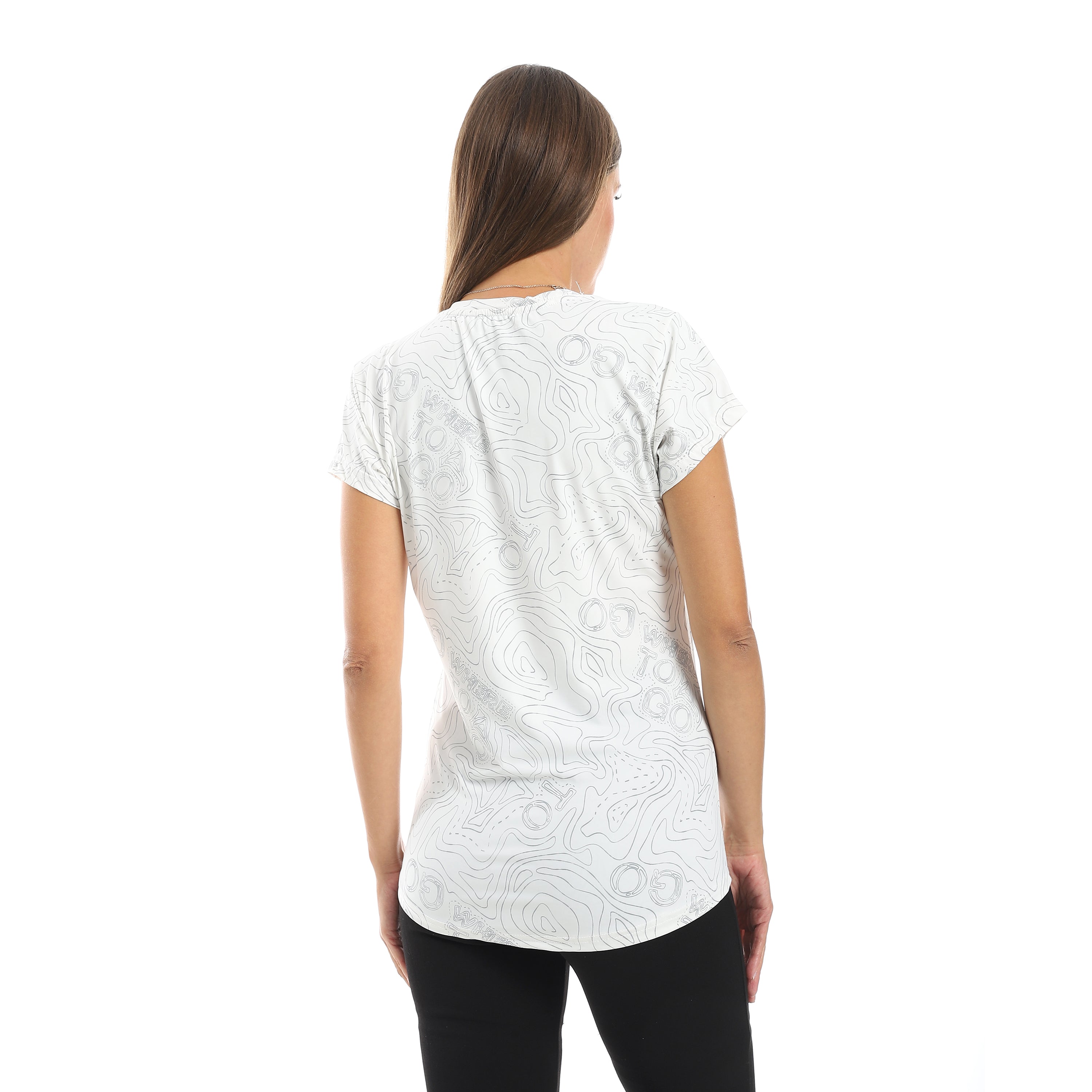 ACTIV WOMEN'S O T-SHIRT - WHT*GREY