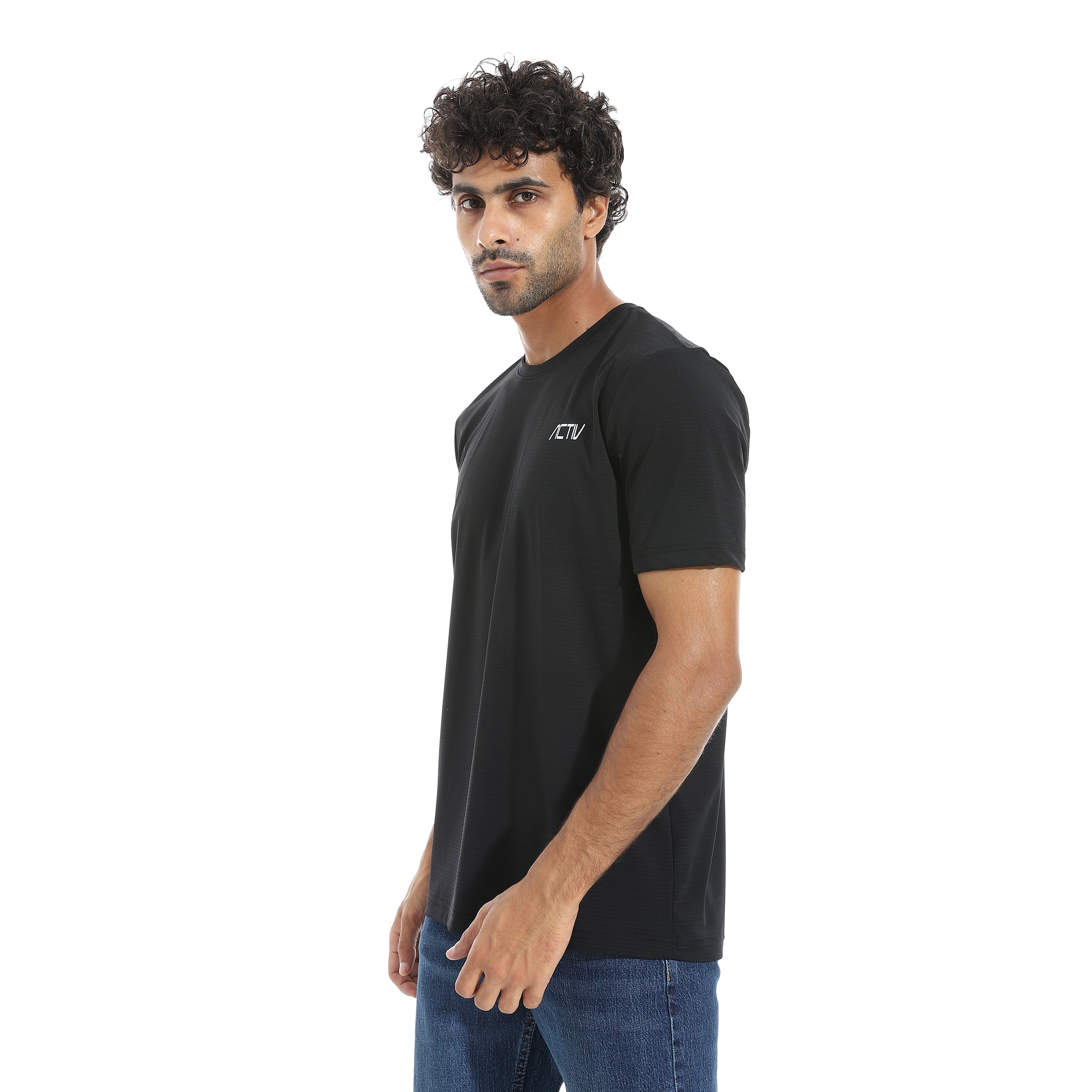 تى شيرت اكتف رجالى - اسود