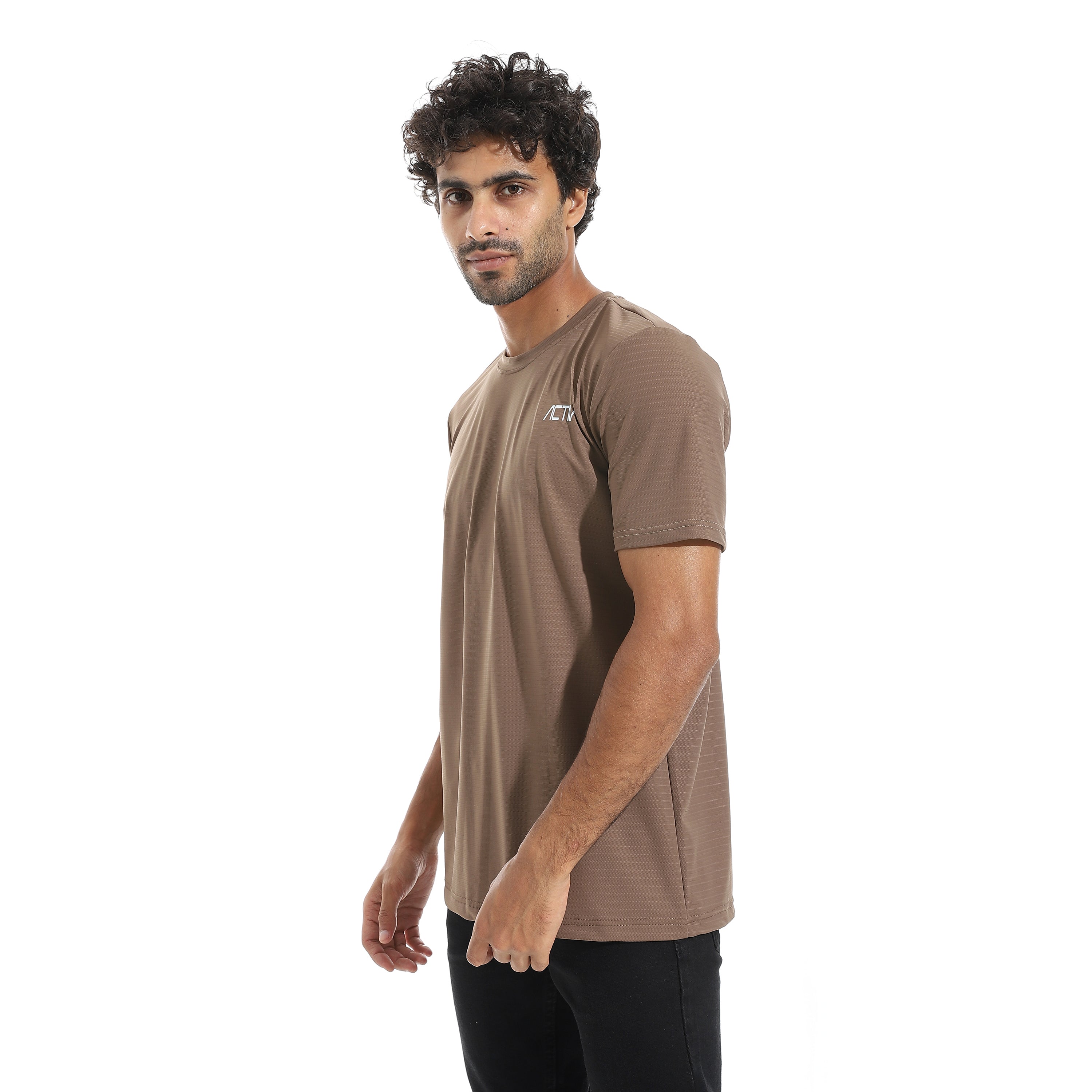تى شيرت اكتف رجالى - بنى