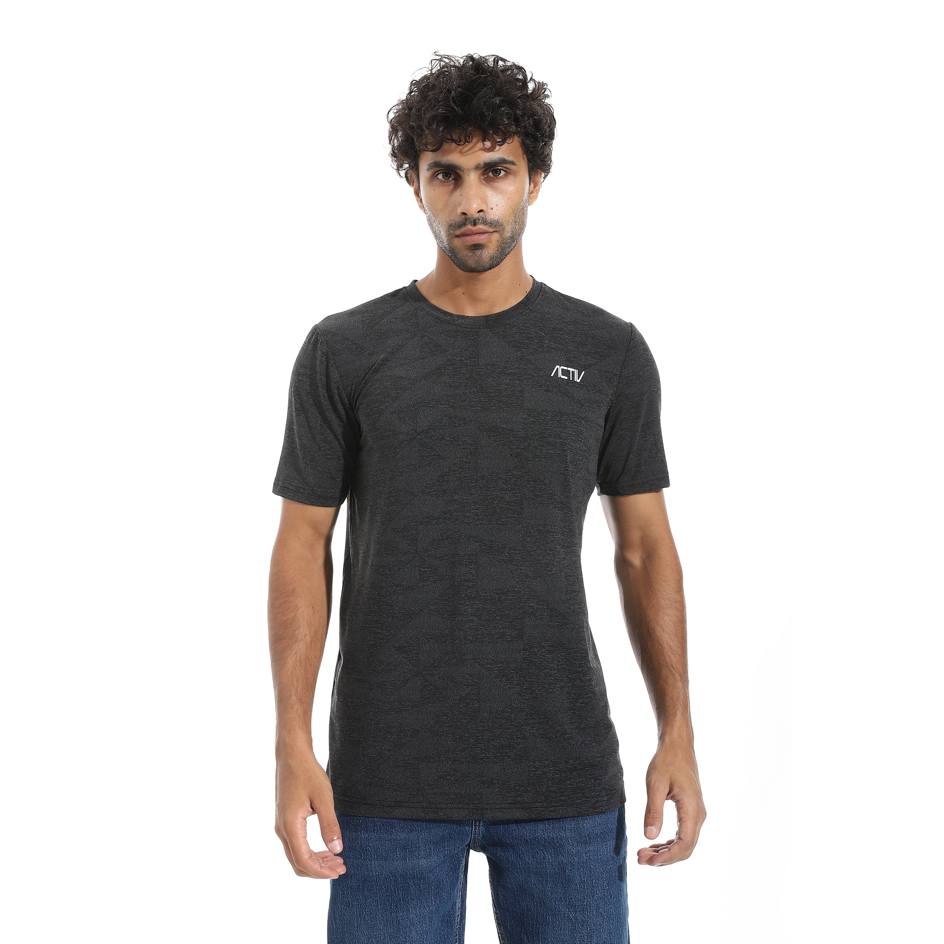 ACTIV MEN'S O T-SHIRT - M.BLACK
