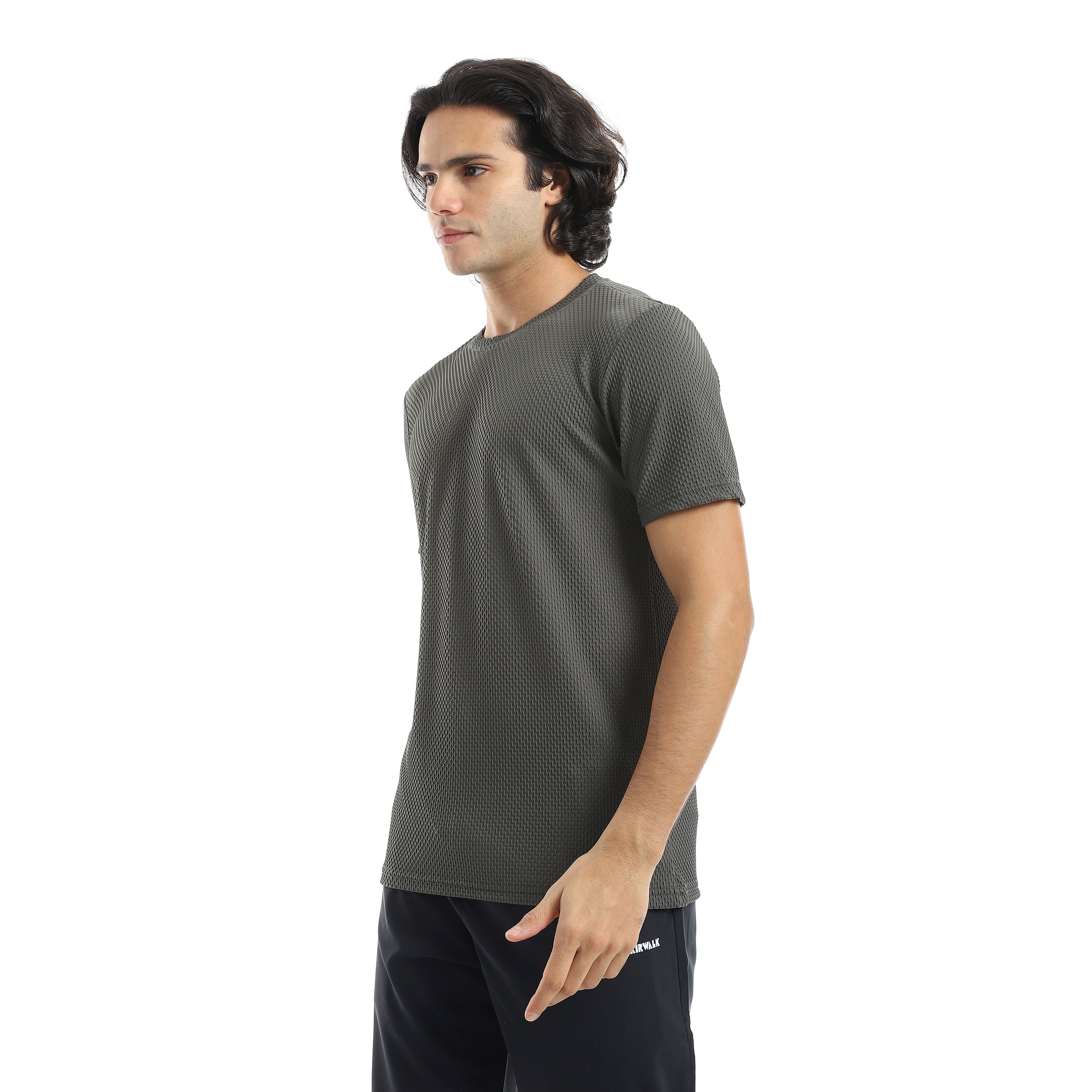 ACTIV MENS PLAIN BASIC T-SHIRT - GREY