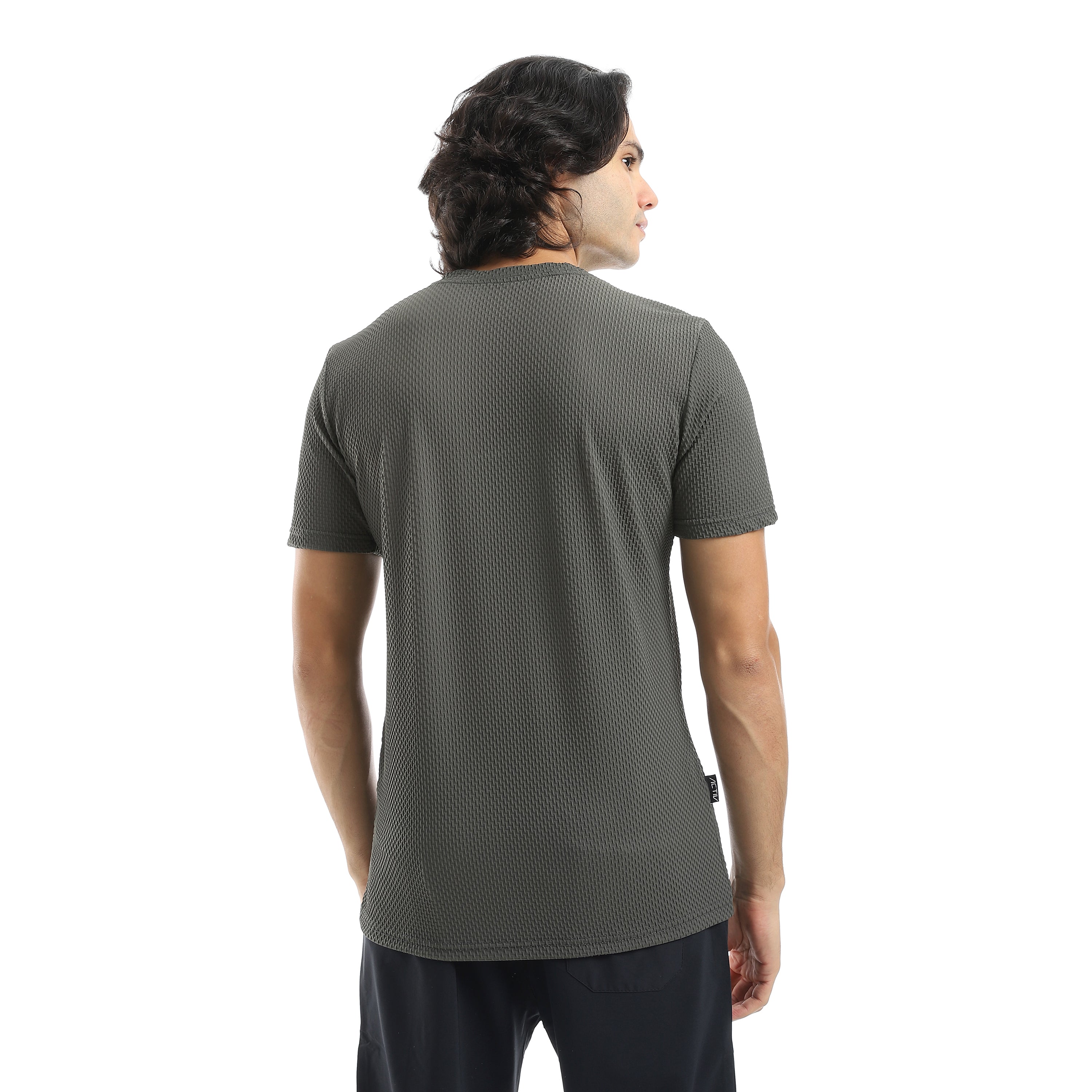 ACTIV MENS PLAIN BASIC T-SHIRT - GREY