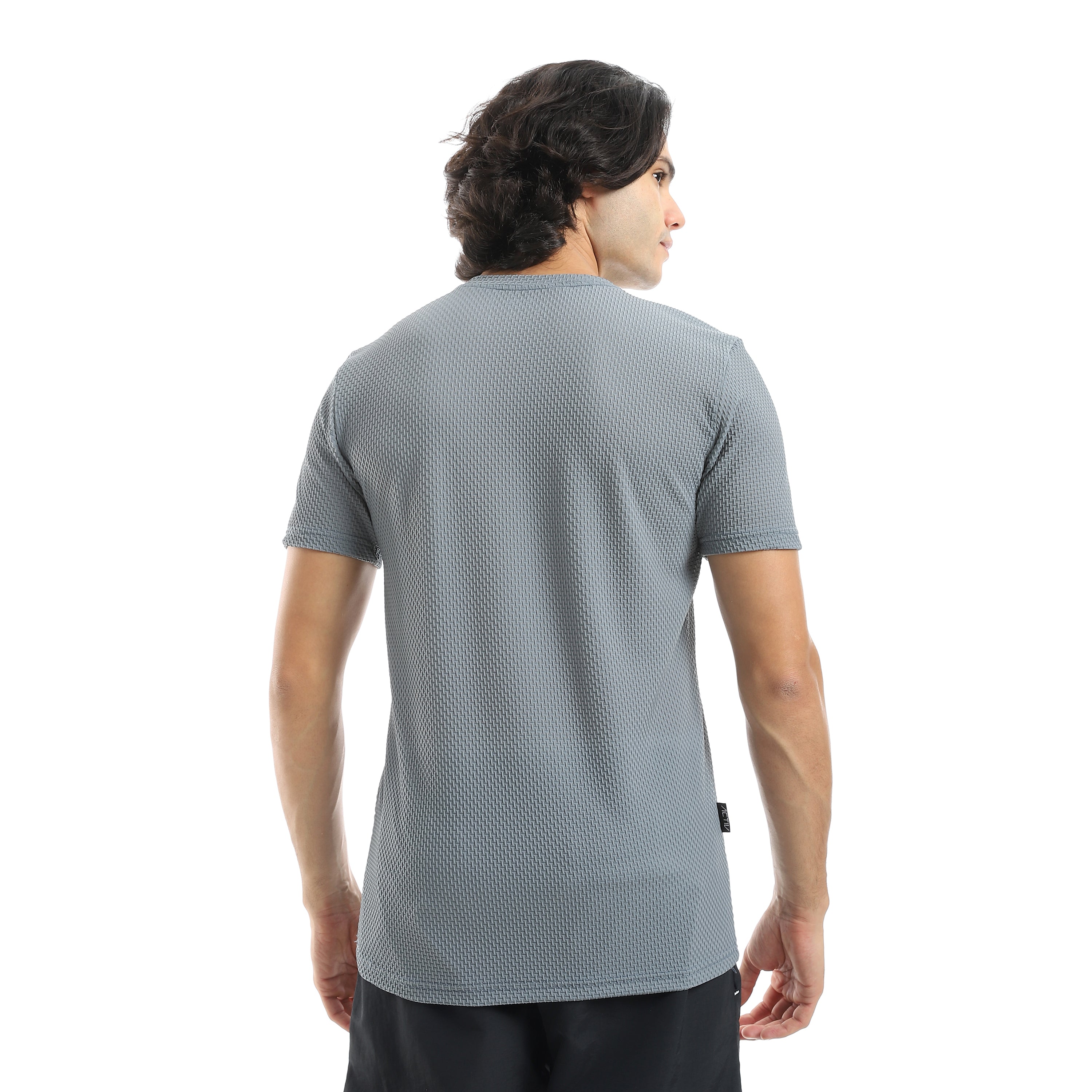 ACTIV MENS PLAIN BASIC T-SHIRT - رمادي فاتج