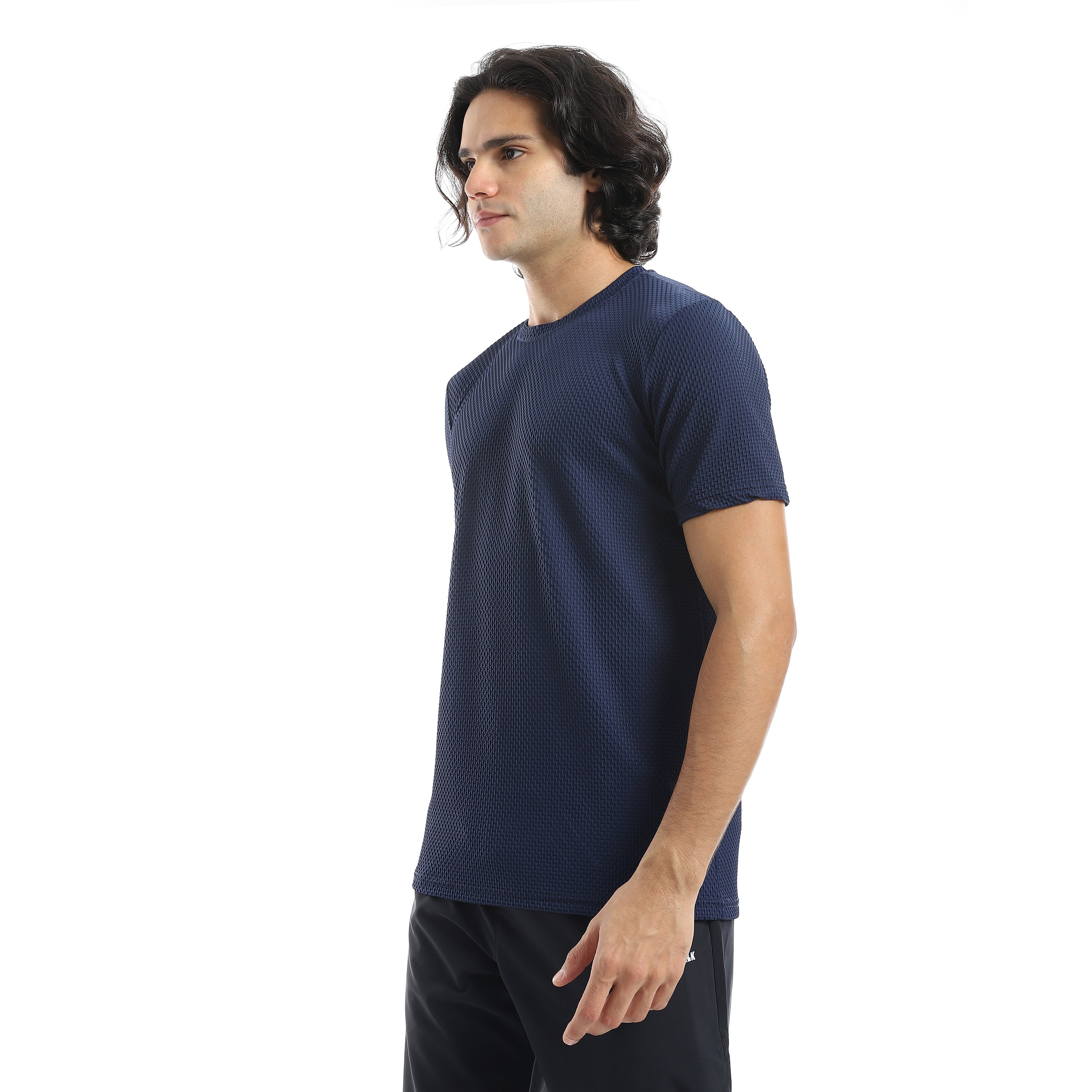 ACTIV MENS PLAIN BASIC T-SHIRT - NAVY