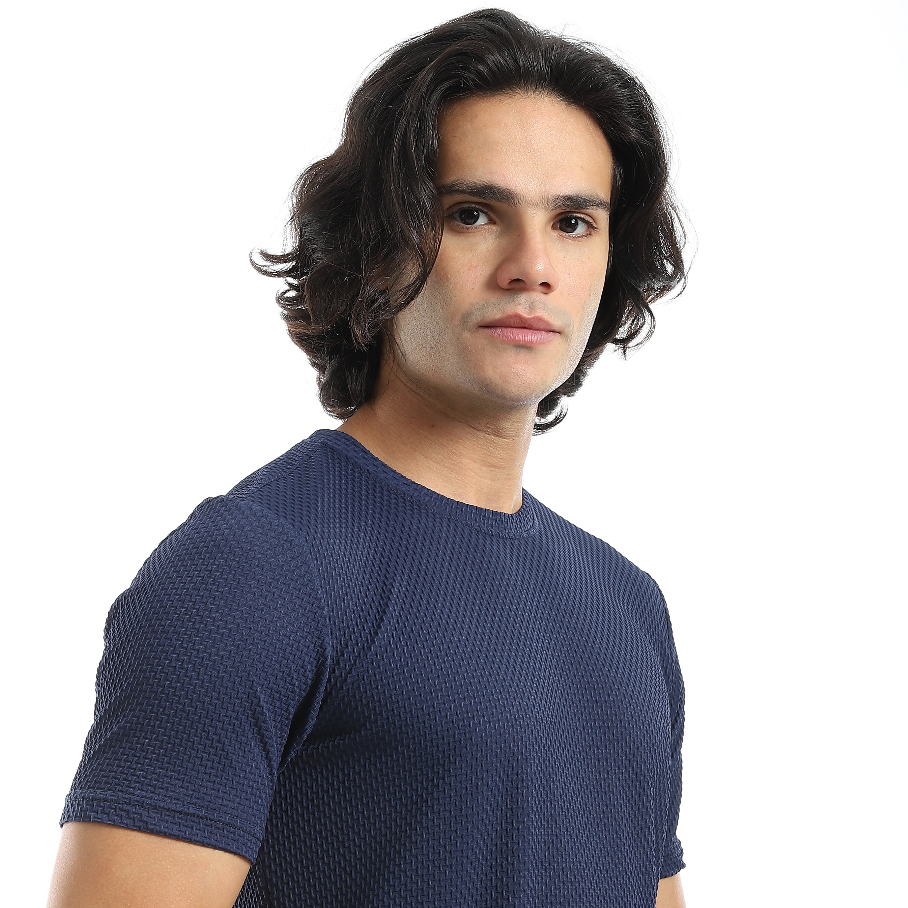 ACTIV MENS PLAIN BASIC T-SHIRT - NAVY